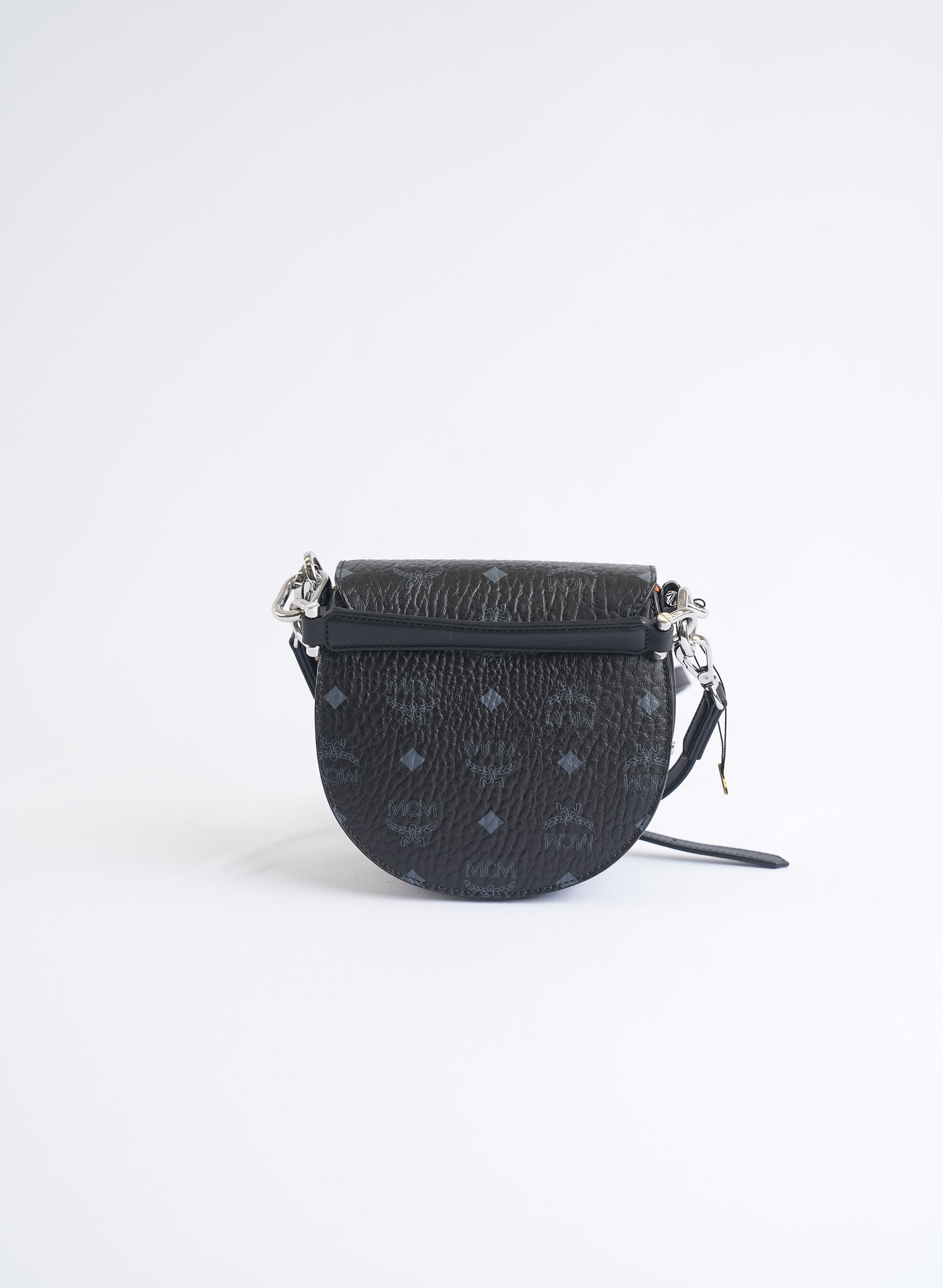 MCM Black Visetos Patricia Monogram Mini Bag