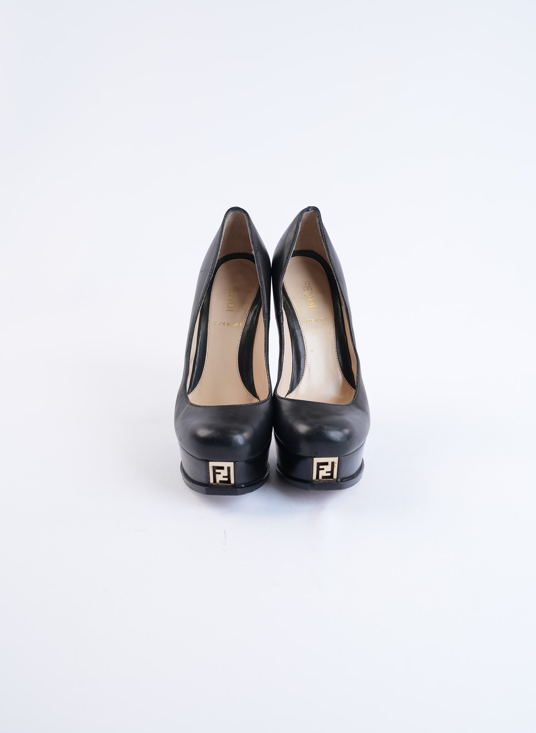 Fendi Fendista Leather Platform Pumps