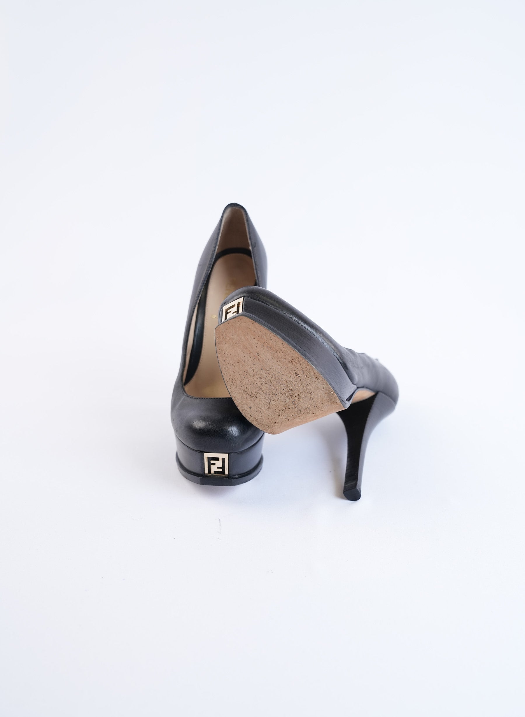 Fendi Fendista Leather Platform Pumps