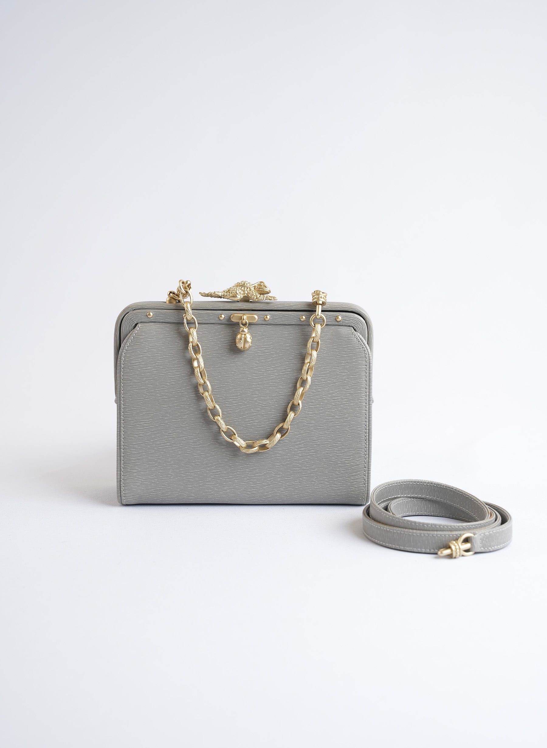 Kieselstein Cord Grey Frog Bag