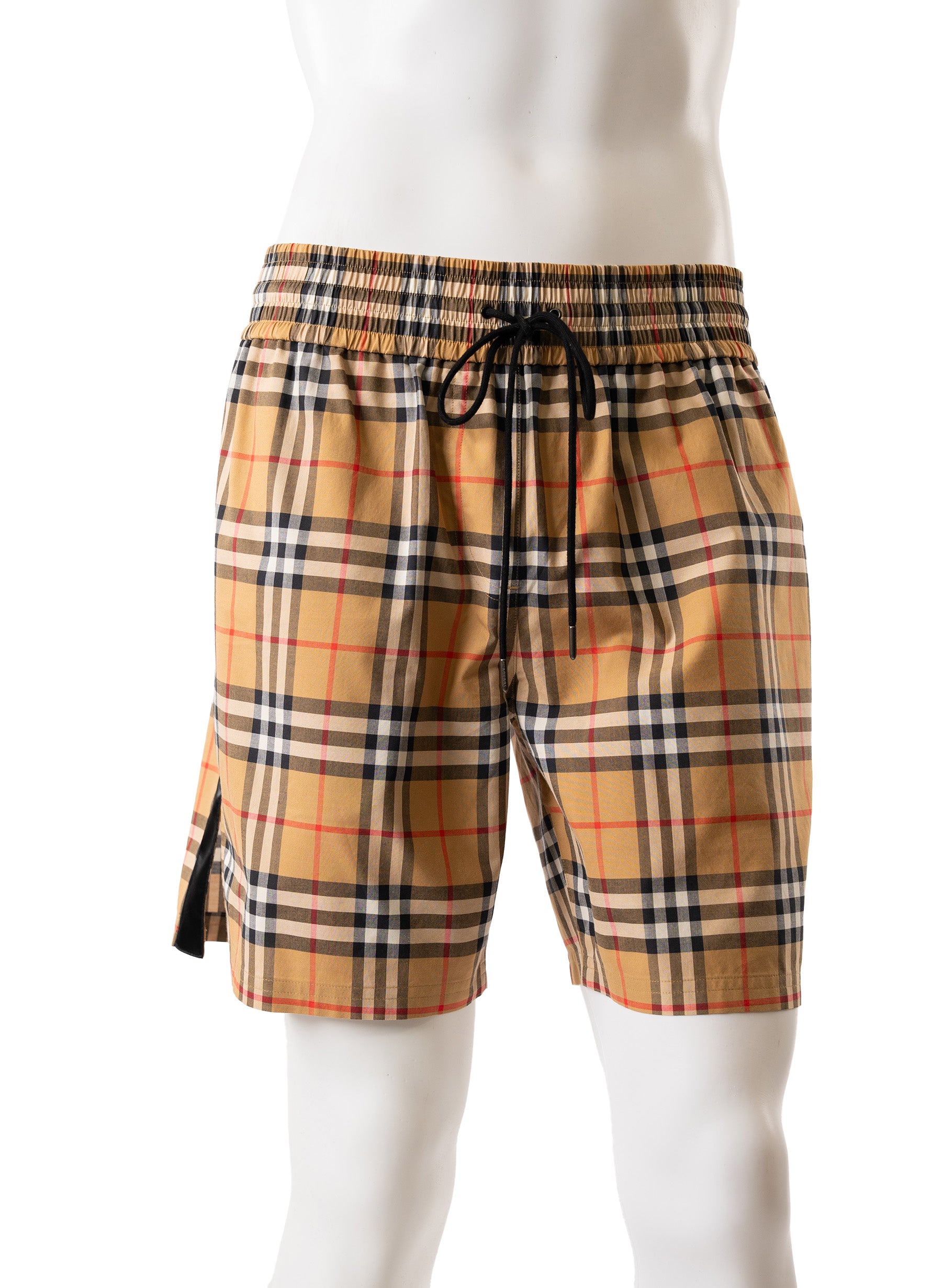 Burberry Beige Vintage Checked Cotton Shorts