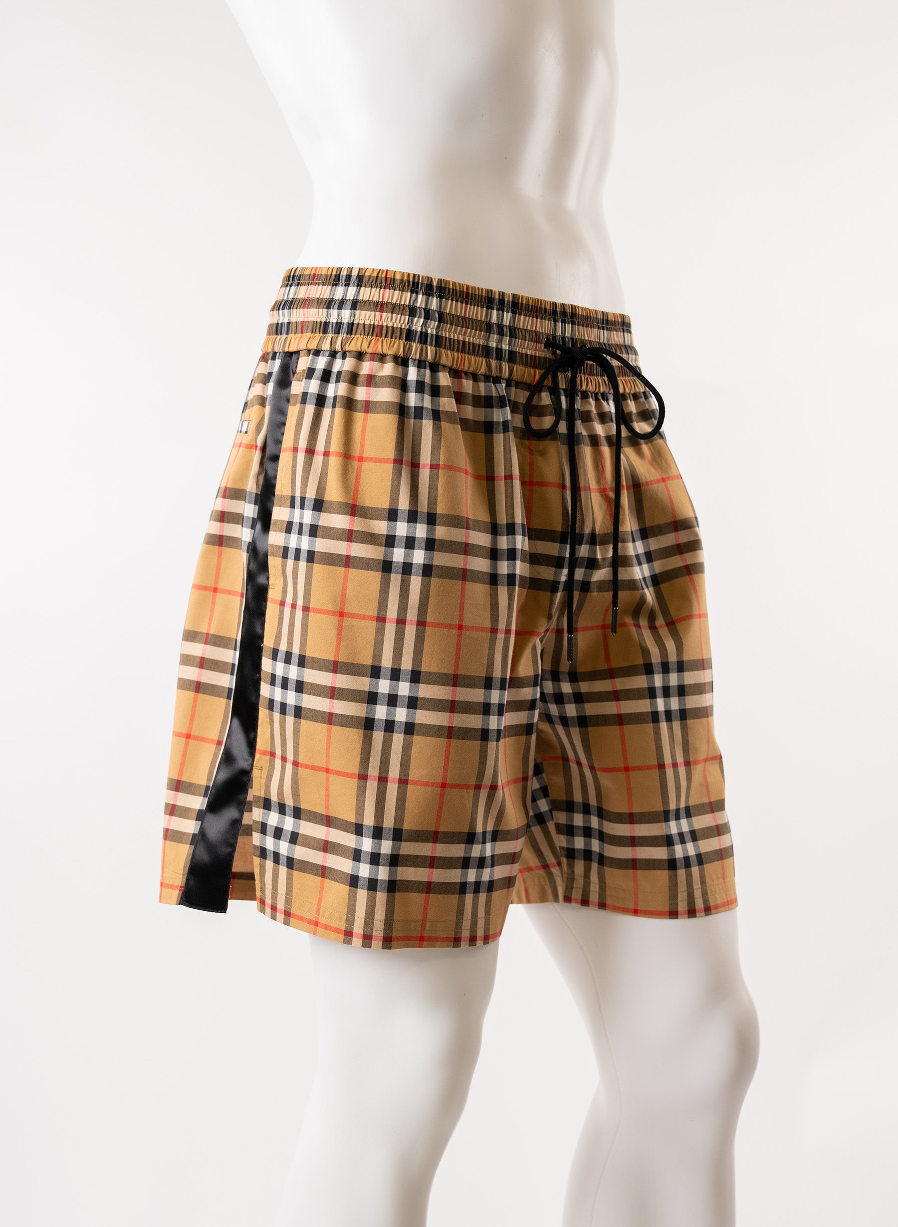 Burberry Beige Vintage Checked Cotton Shorts