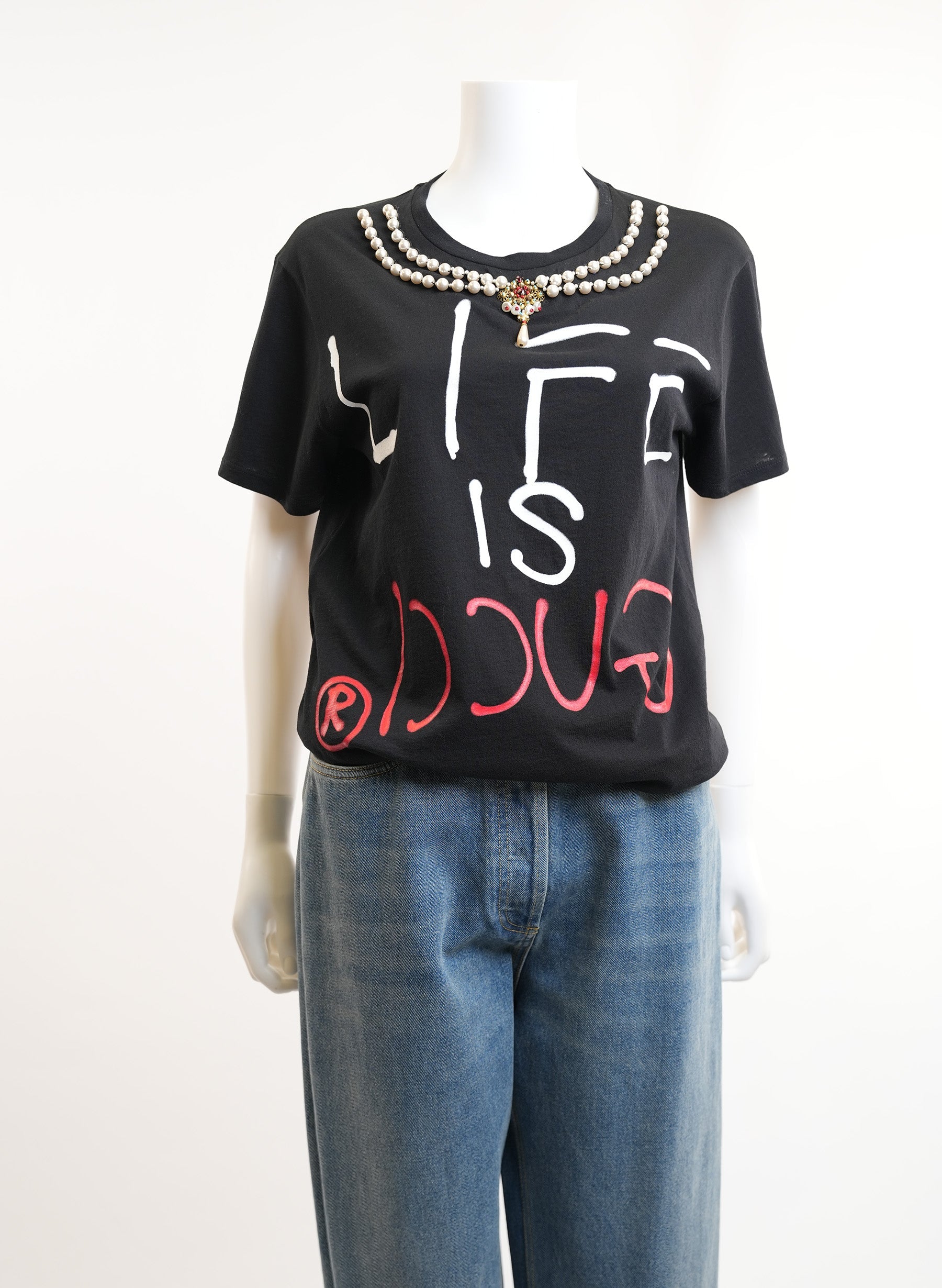 Gucci Life Is Gucci Pearl T-Shirt