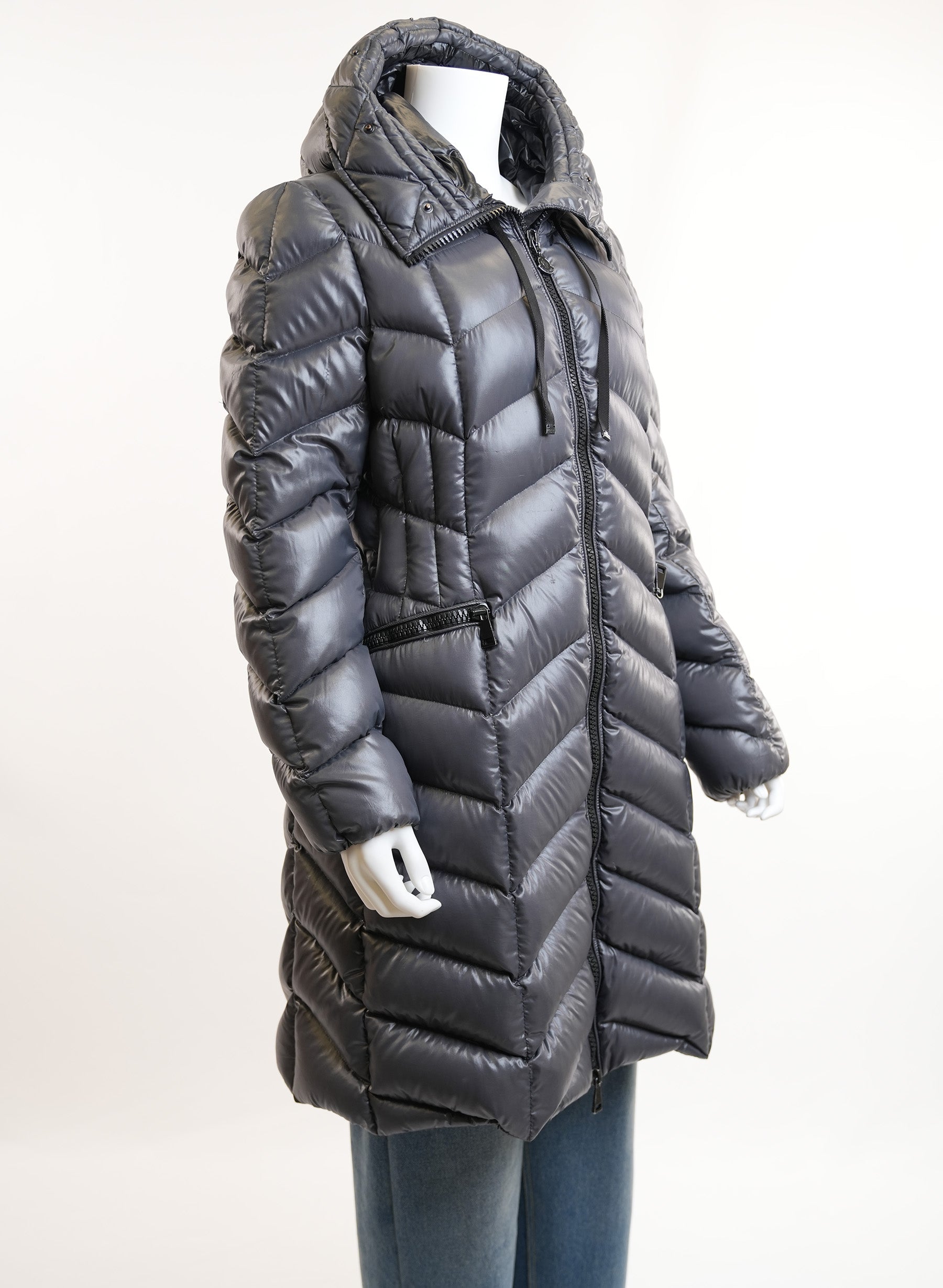 Moncler Black Knee Length Jacket