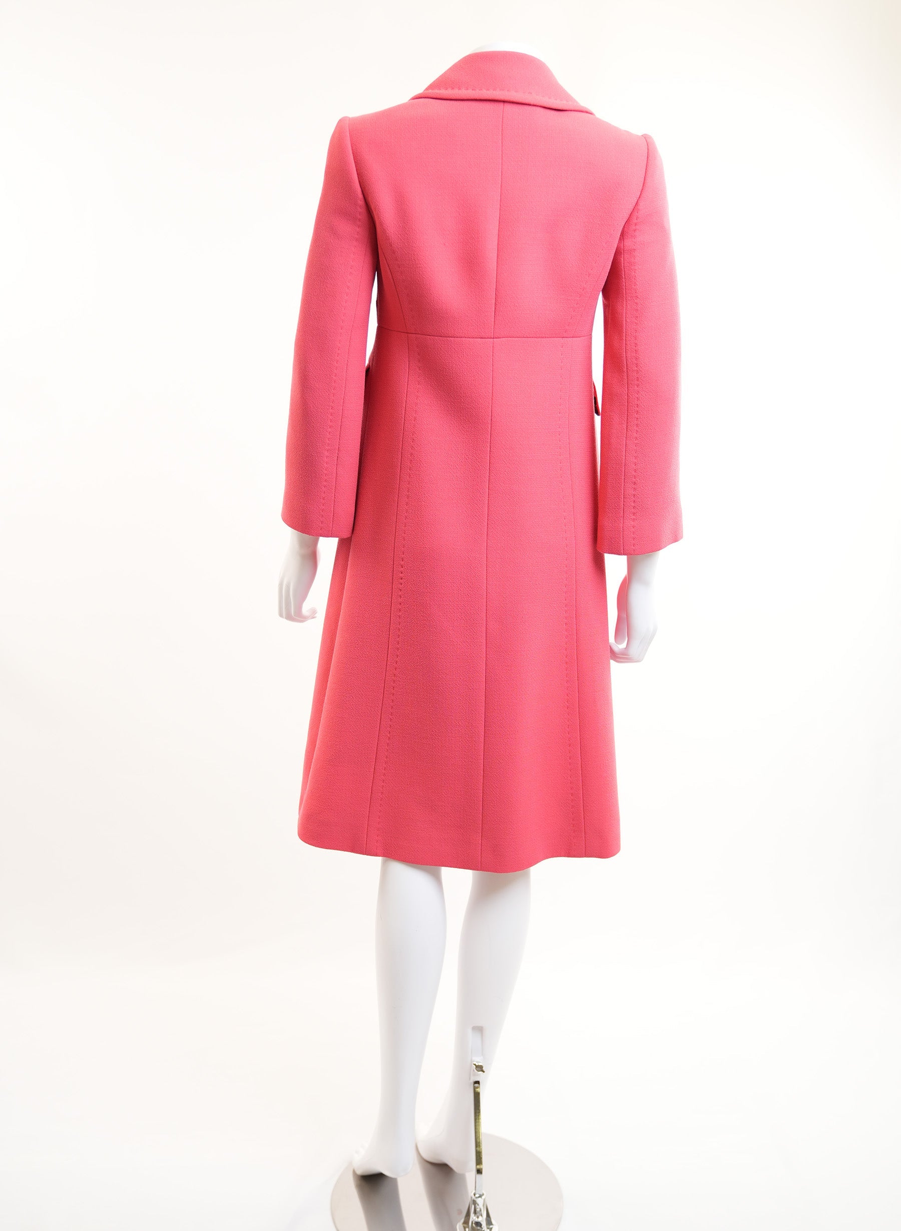 Dolce & Gabbana Wool Coral Long Coat