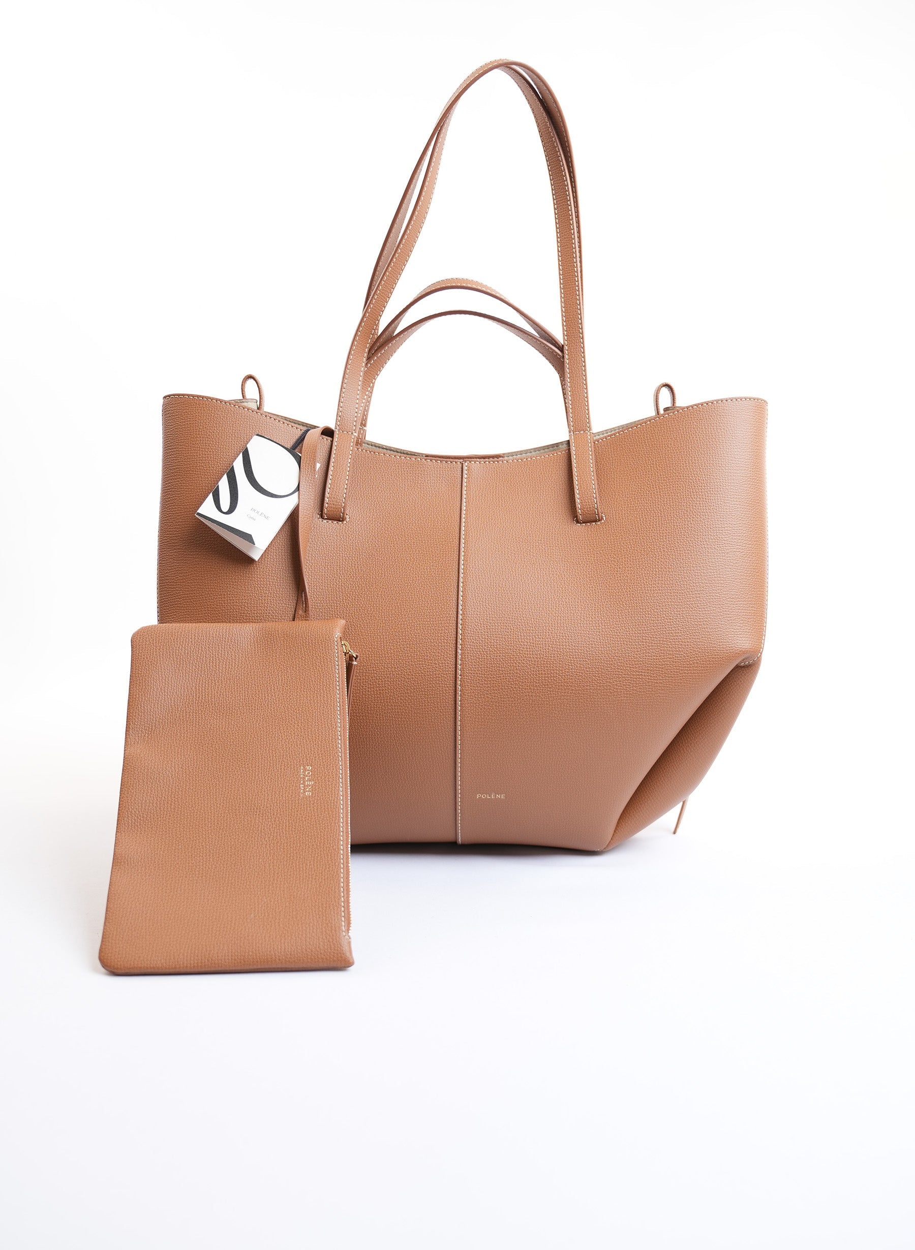 Polène Cyme Full-Grain Leather Tote Bag