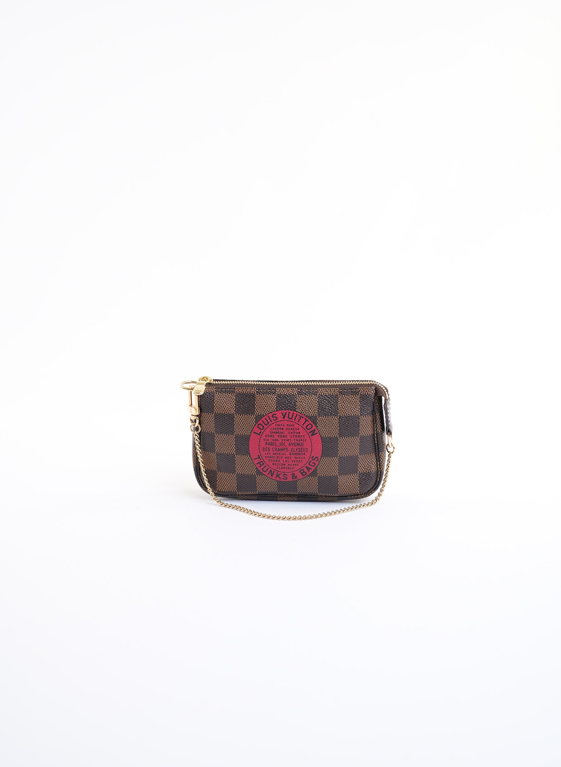 Limited-Edition Louis Vuitton Damier Ebene Mini Pochette Accessories
