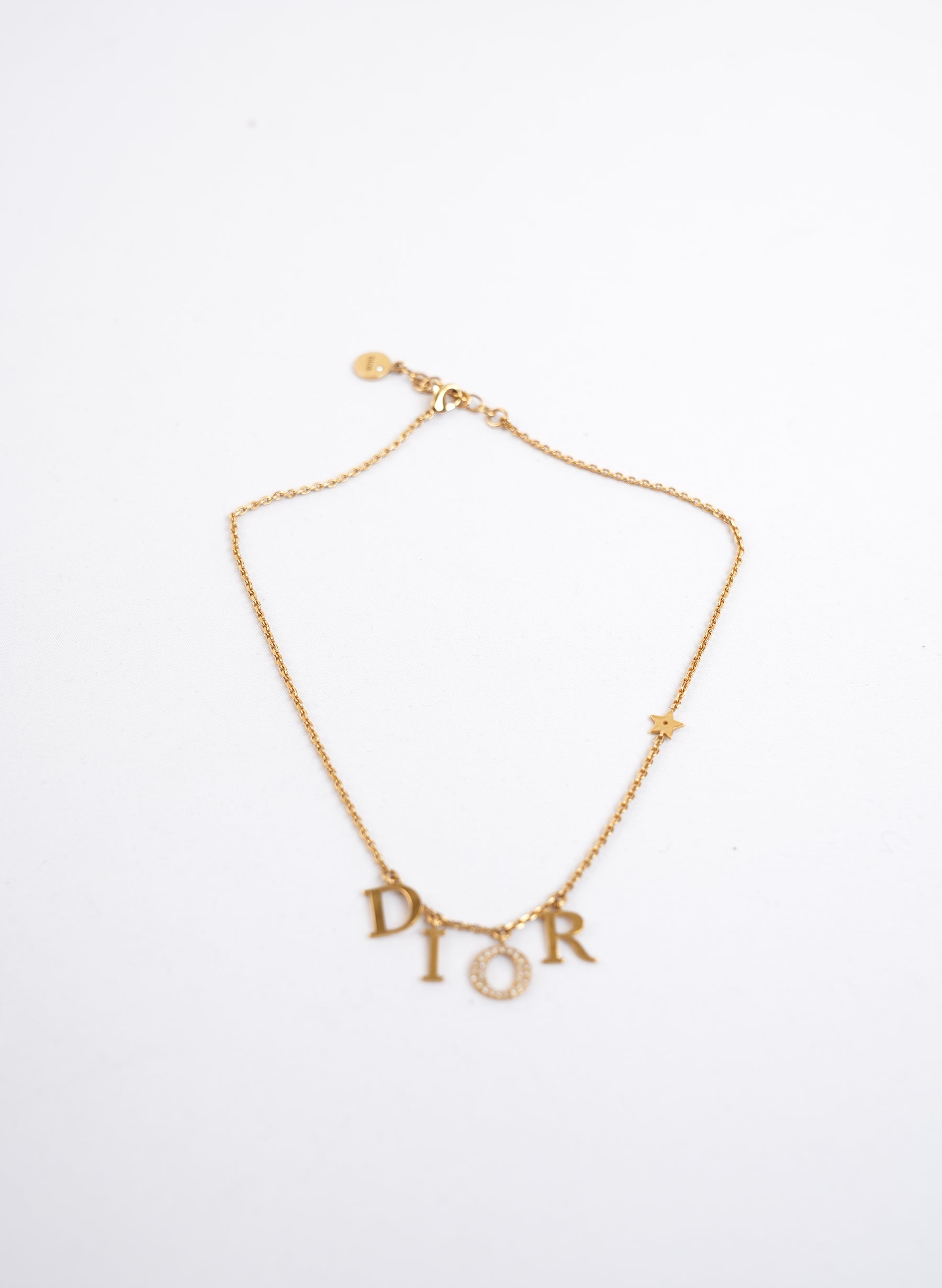 Dior Revolution Gold Finish Sparkling Crystals Necklace