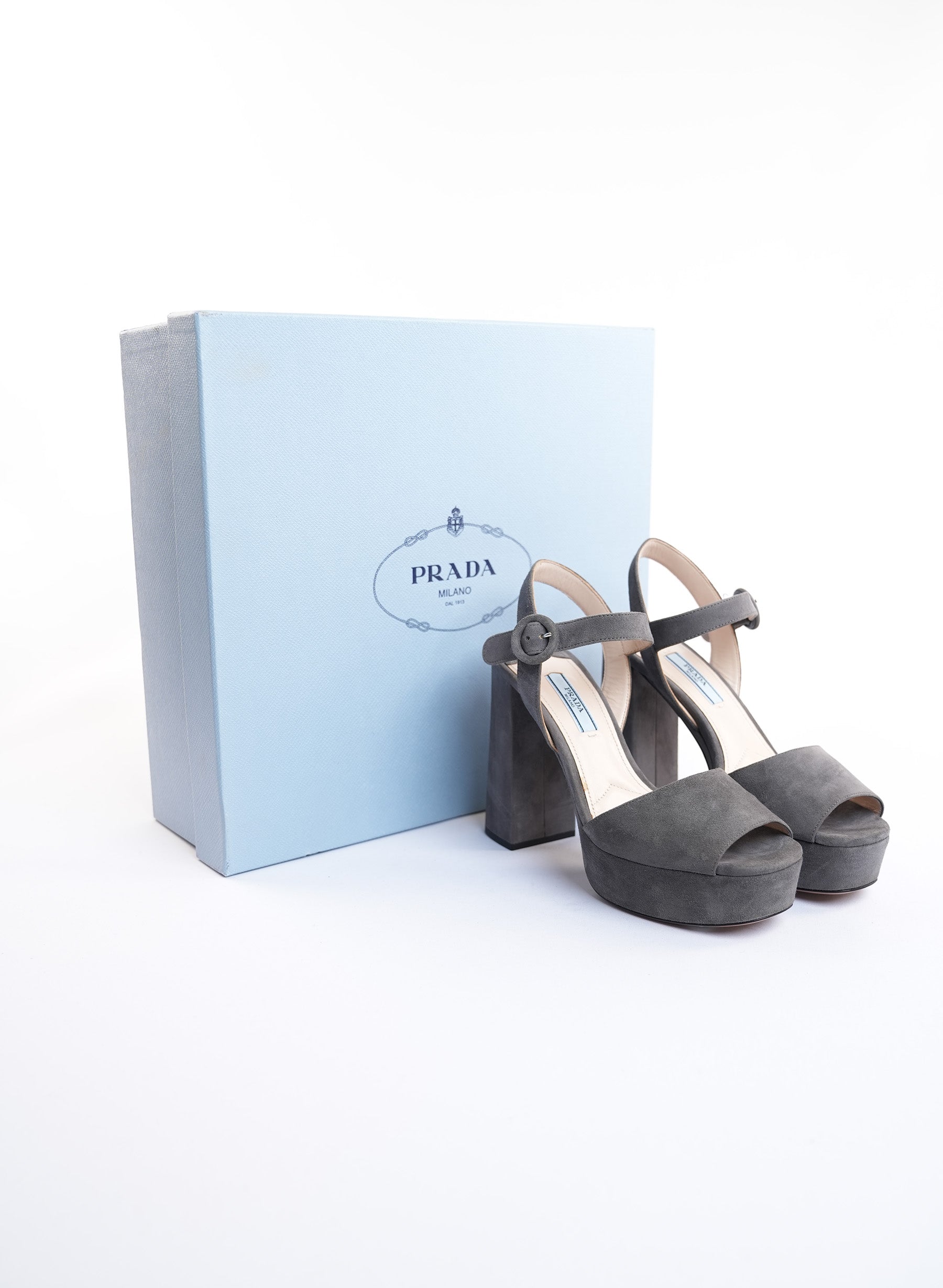 Prada Suede Platform Sandals