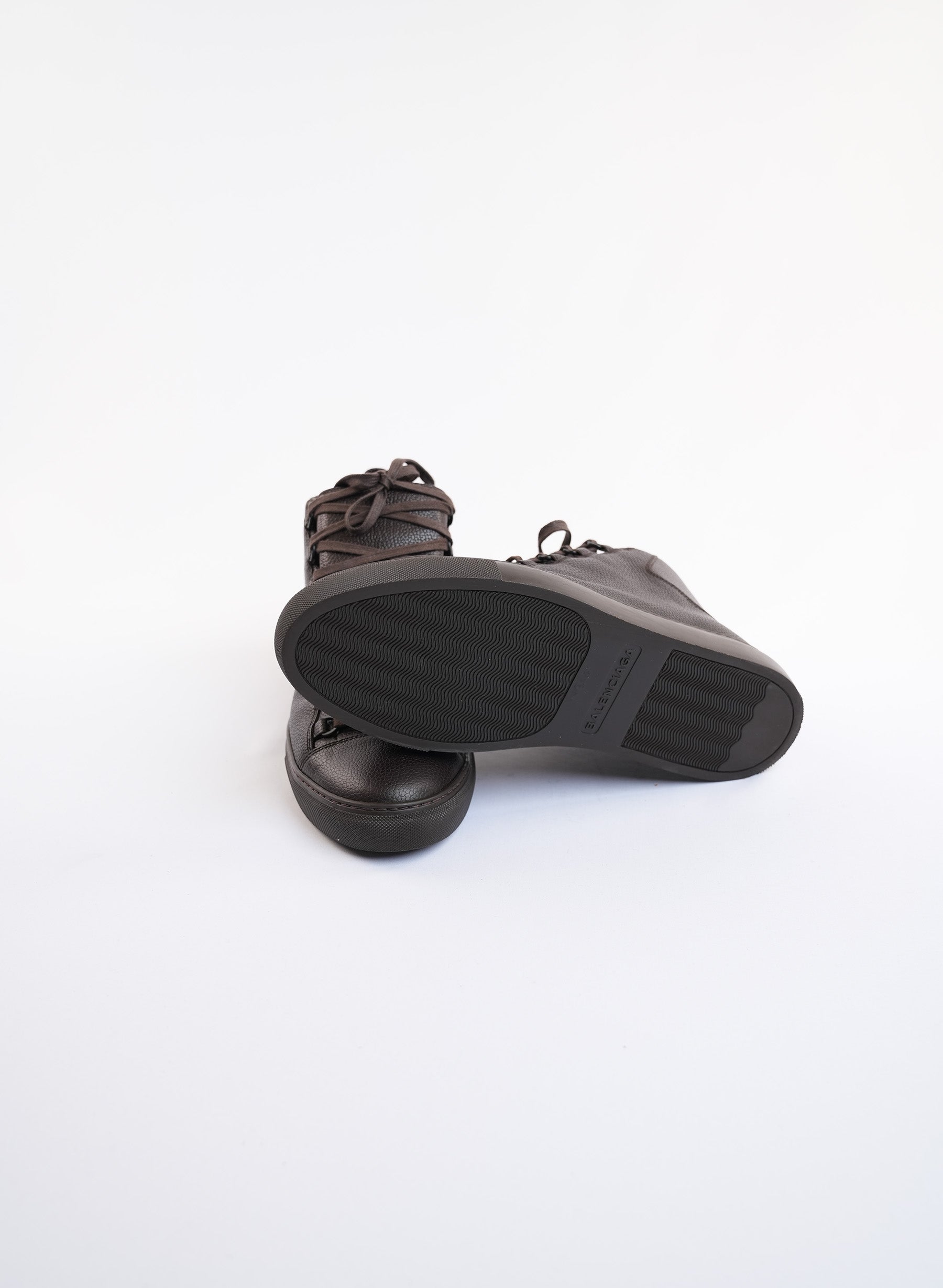 Balenciaga Arena High-Top Sneakers Brown