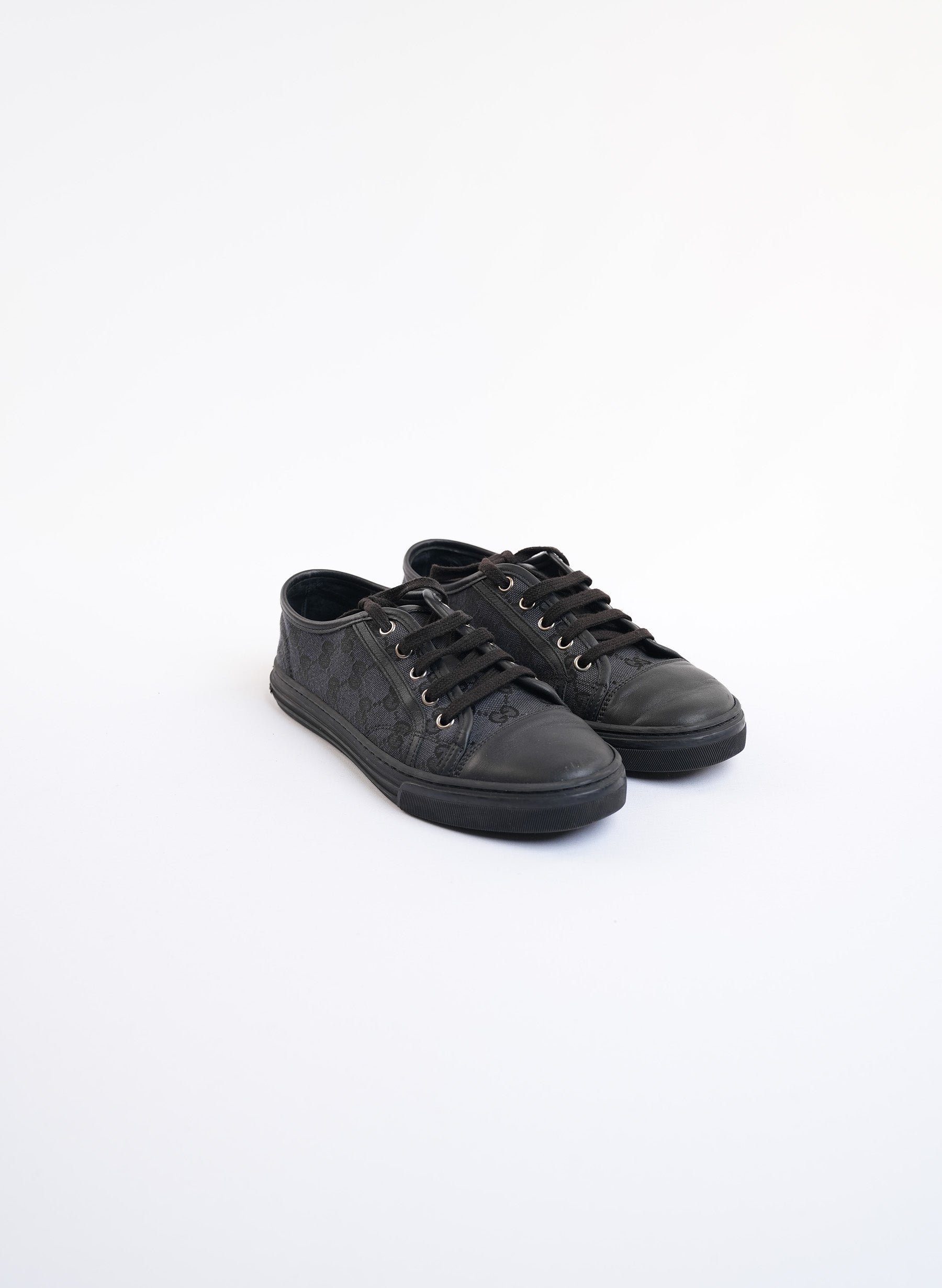 Gucci Black Leather Sneakers