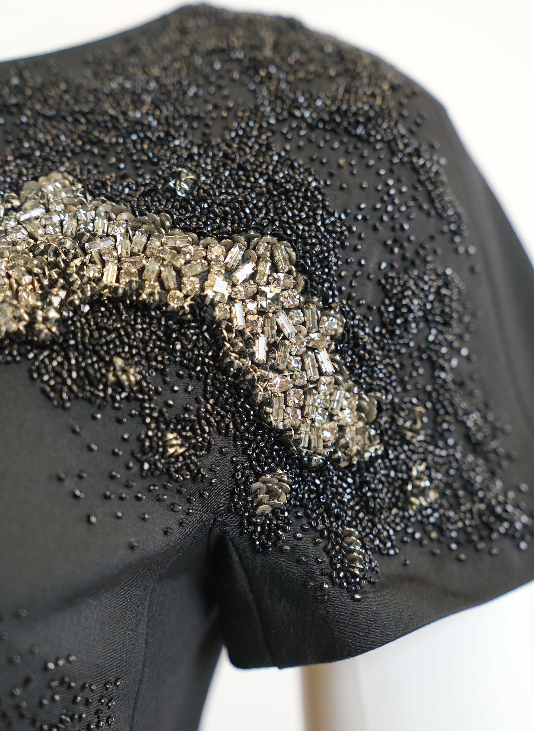 Prada Hand Embroided Black Dress