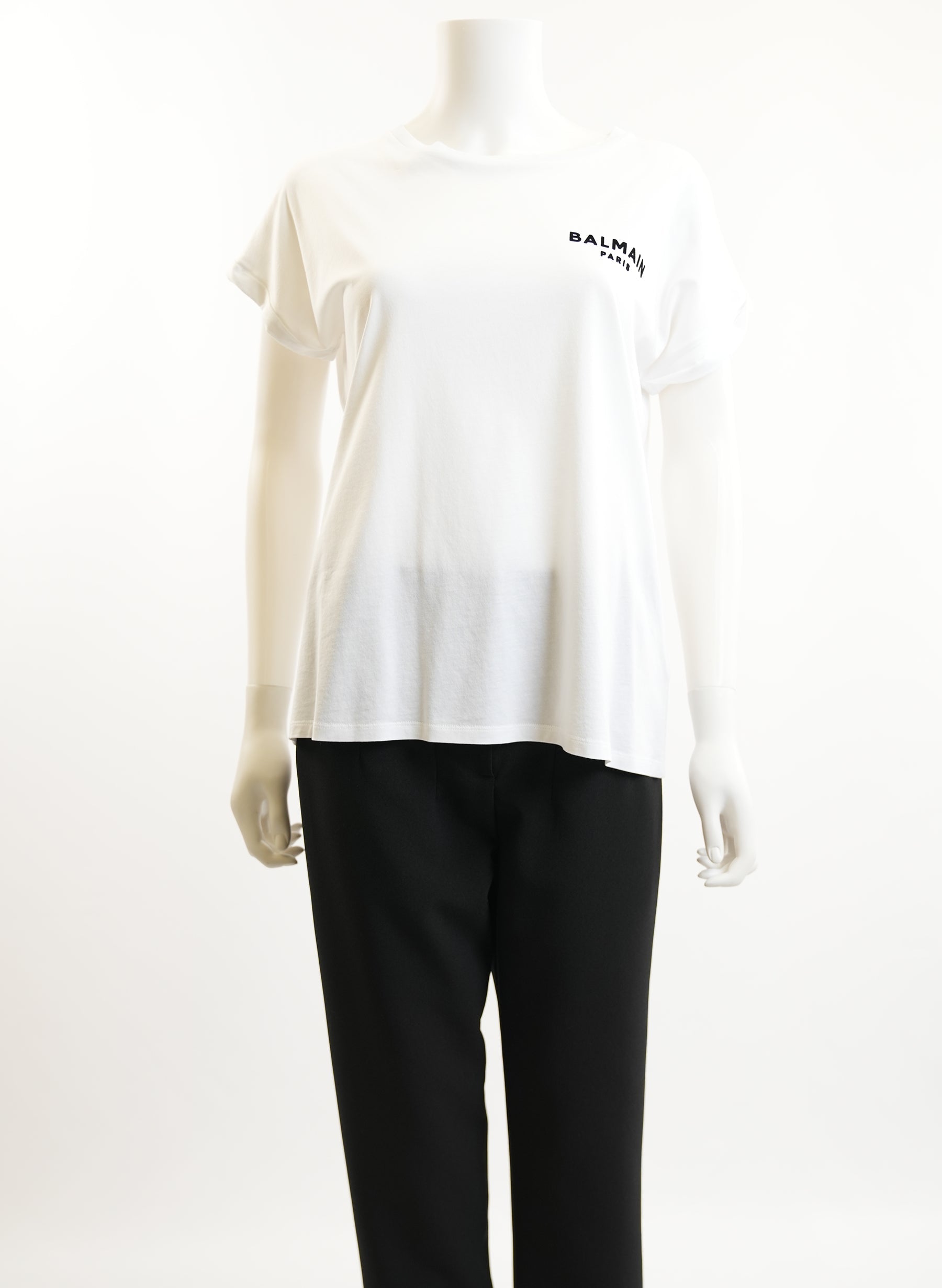 Balmain White Logo T-Shirt