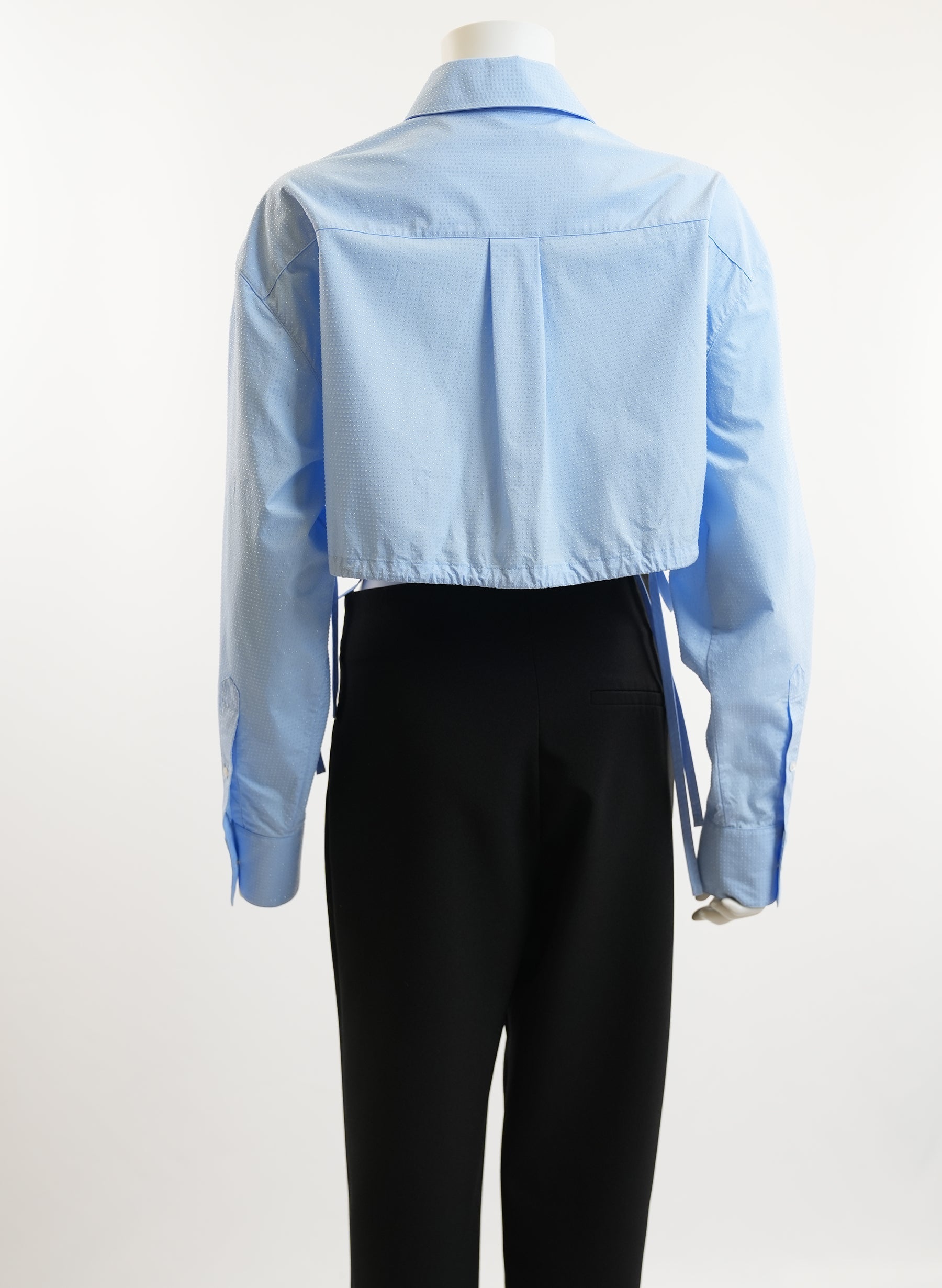 Alexander Wang Rhinestone Embellished Cropped Shirt
