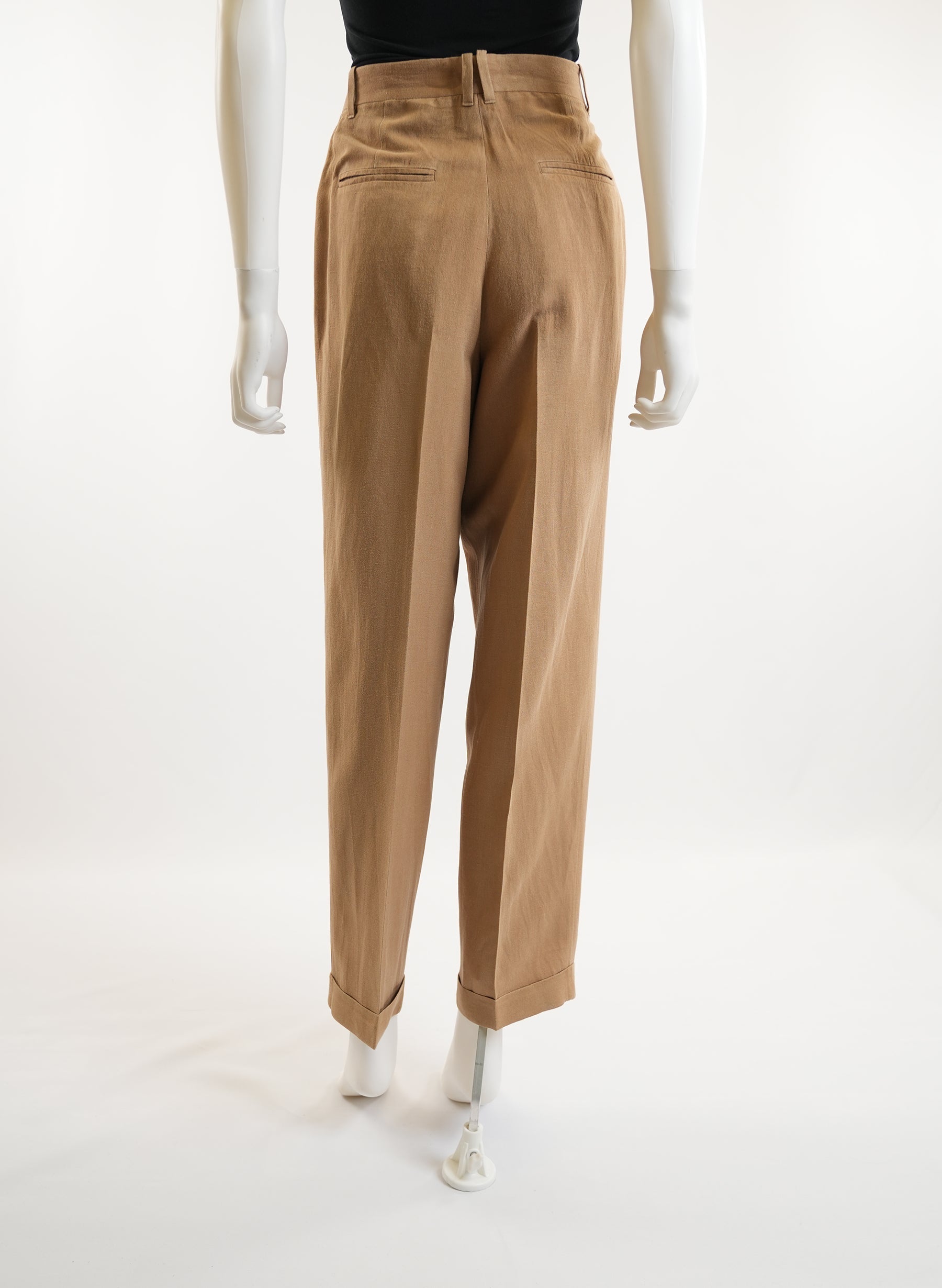 The Row Pleated Brown Pants