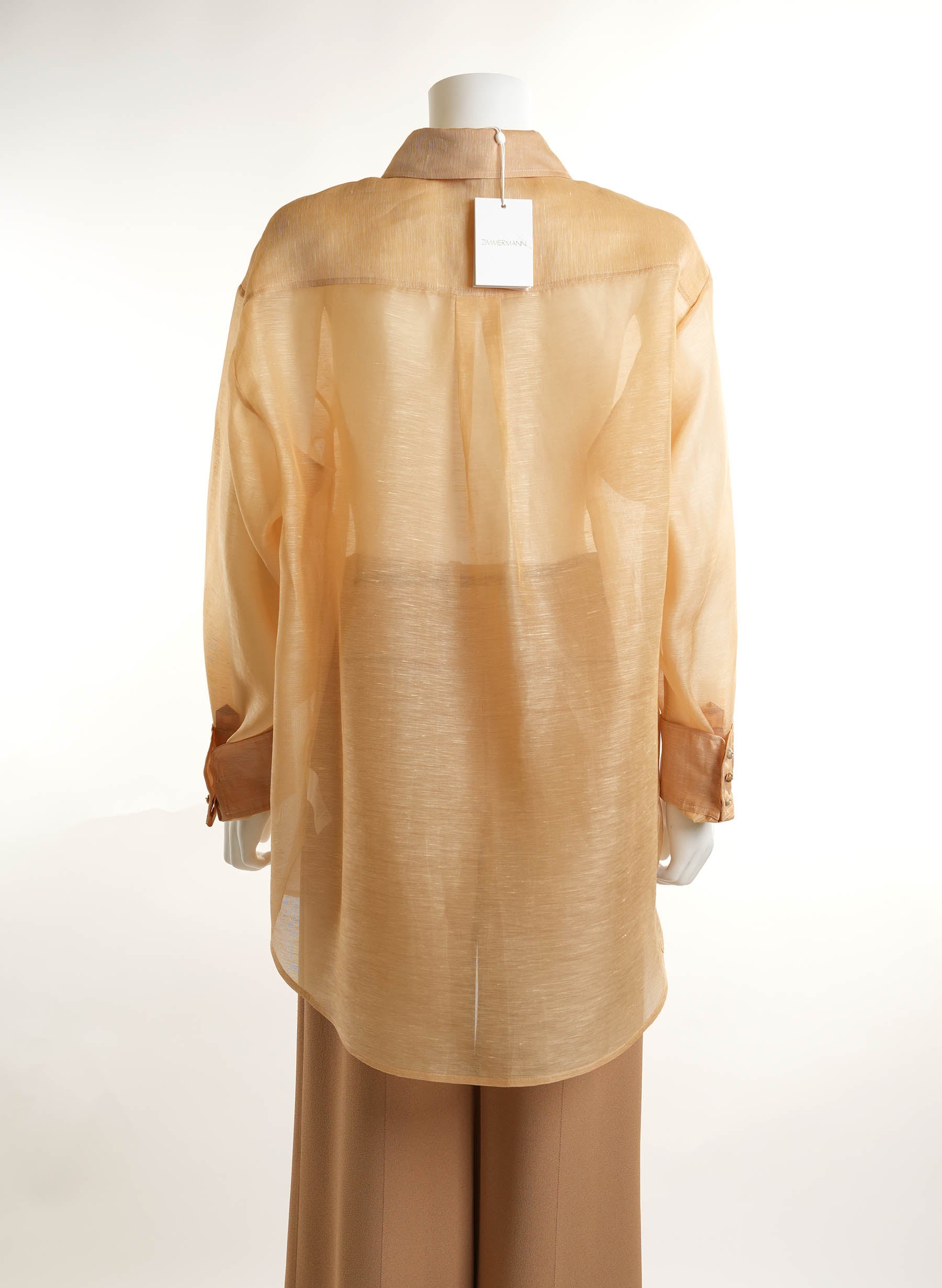 Zimmermann Tama Relaxed-Fit Linen And Silk-Blend Shirt