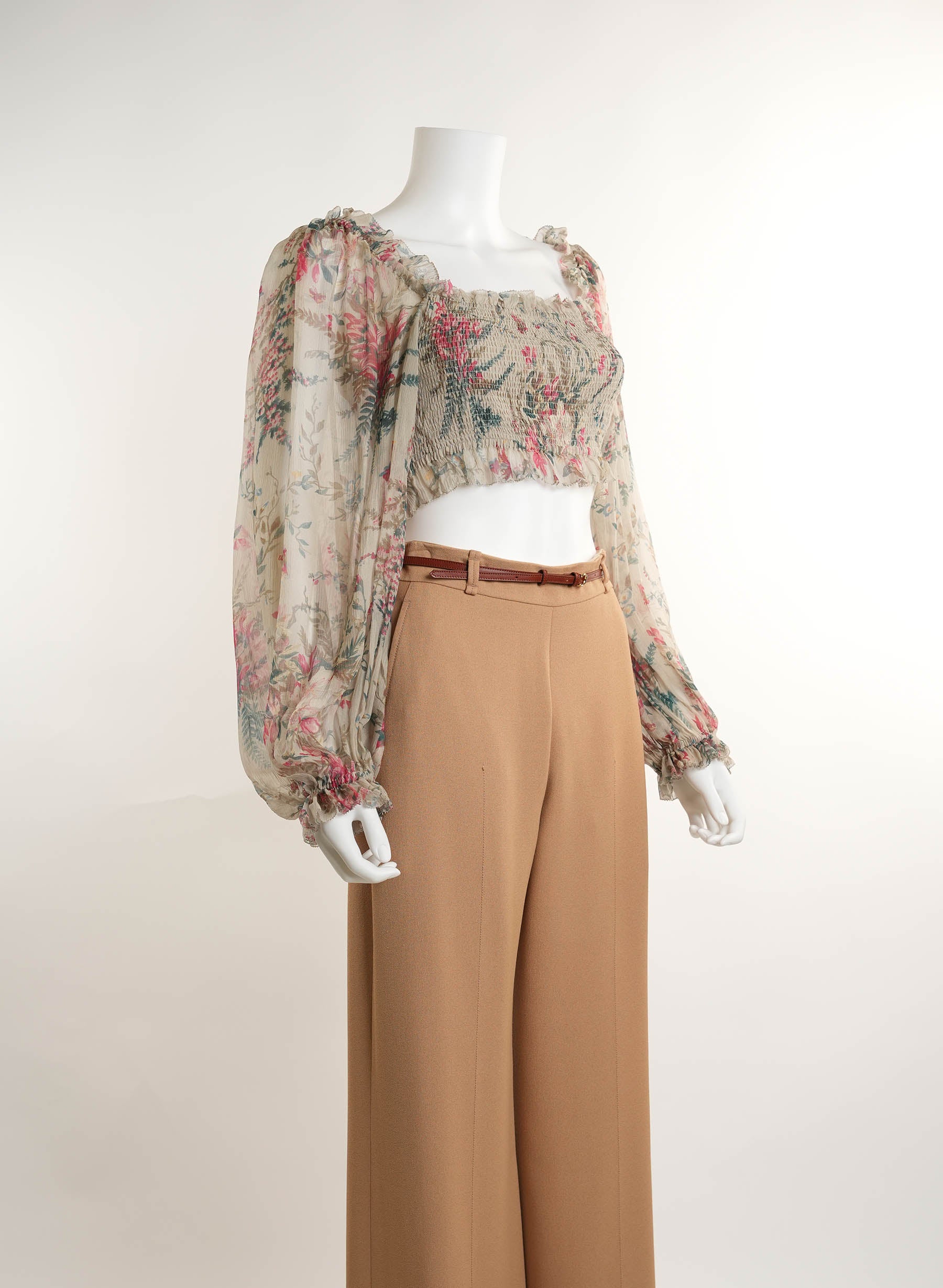 Zimmermann Floral Crop Blouse