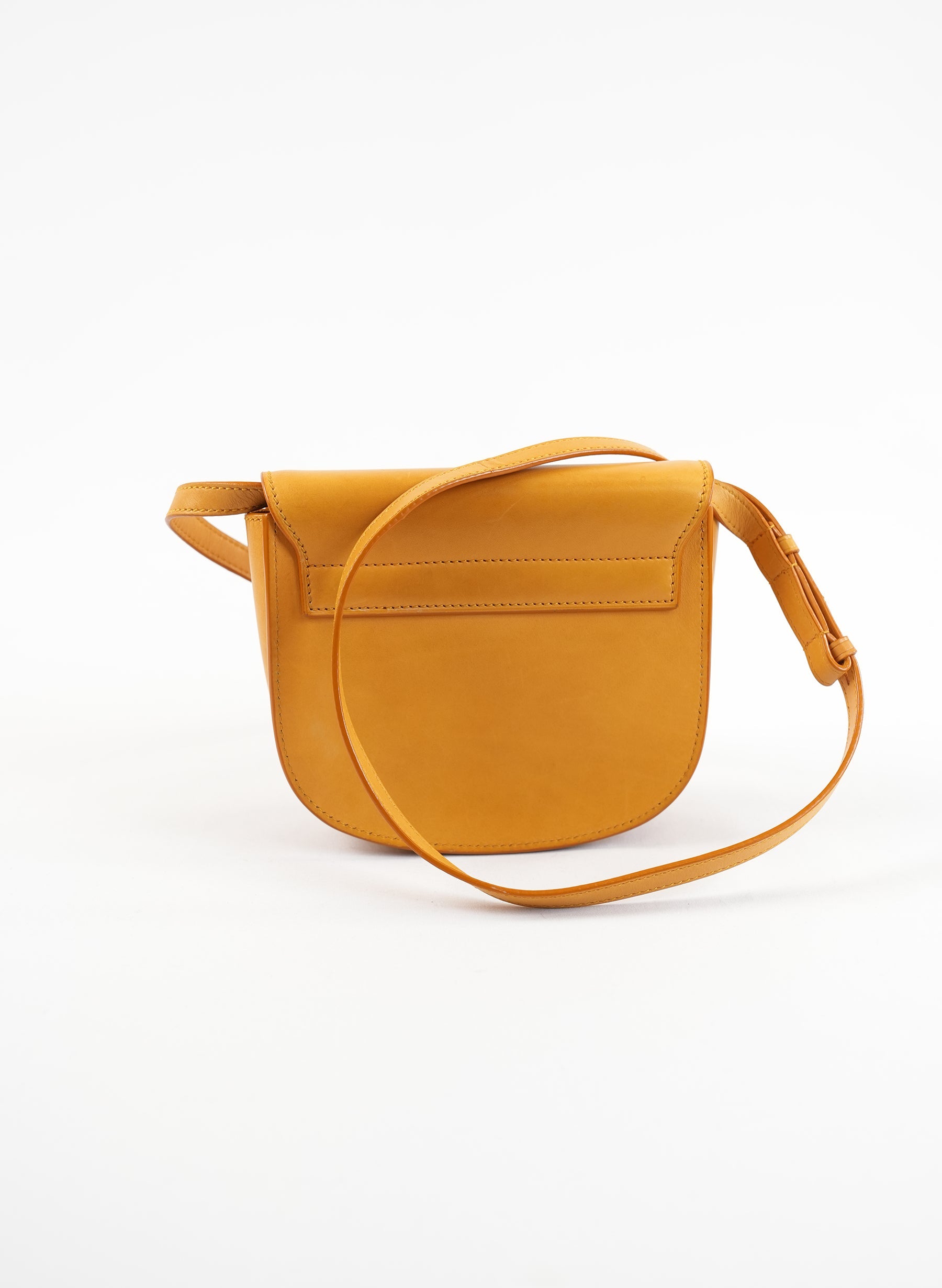 Saint Laurent Kaia Satchel Mustard Leather Bag