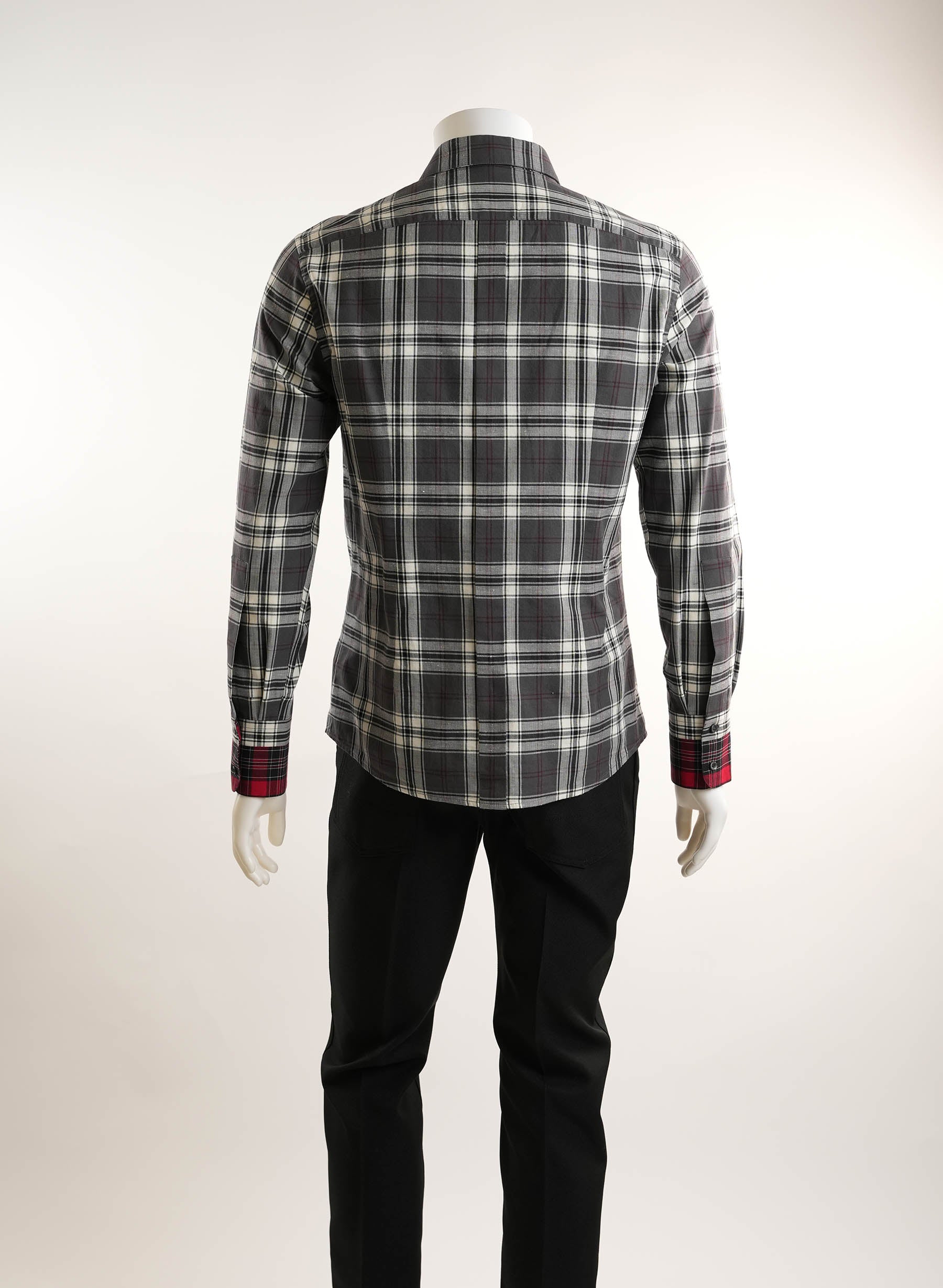 Dolce & Gabbana Mixed-Plaid Military Shirt