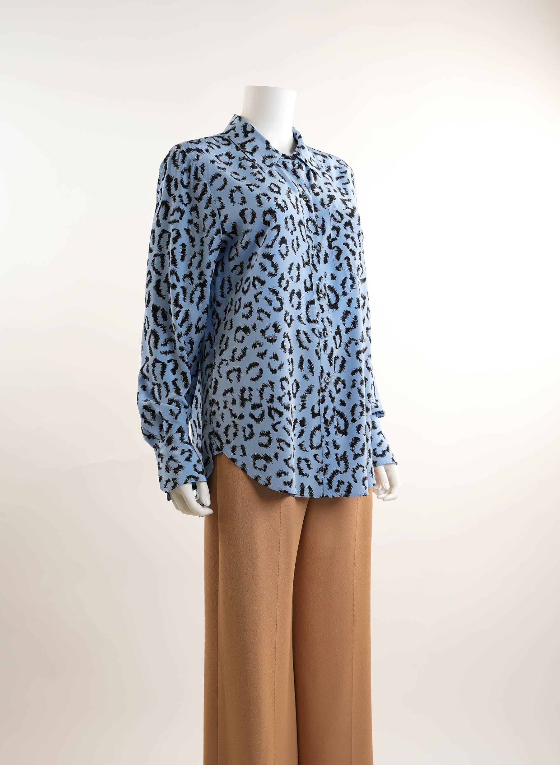 A.L.C Emerson Leopard Button Front Shirt