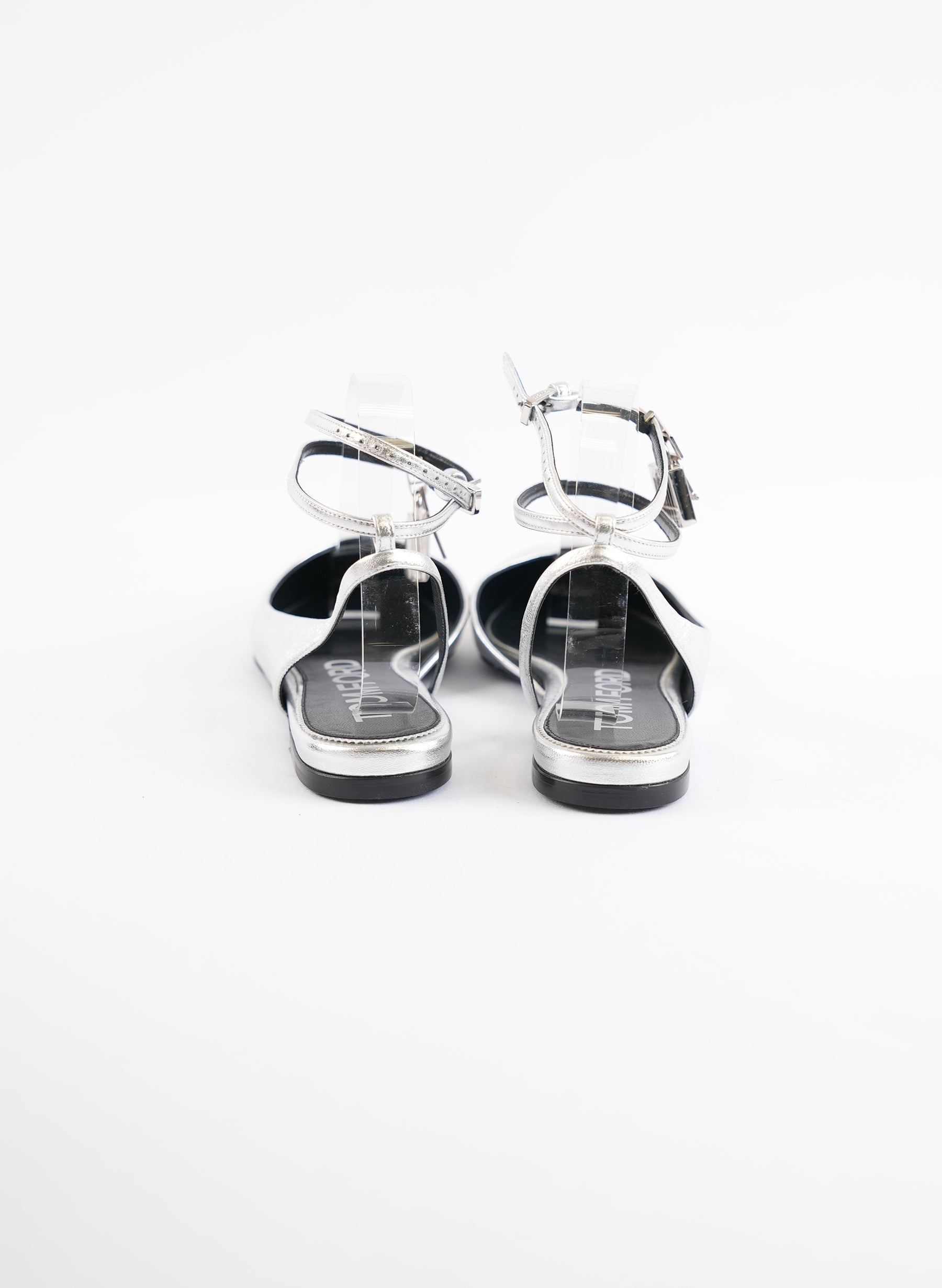 Tom Ford Padlock Charm Metallic Flats