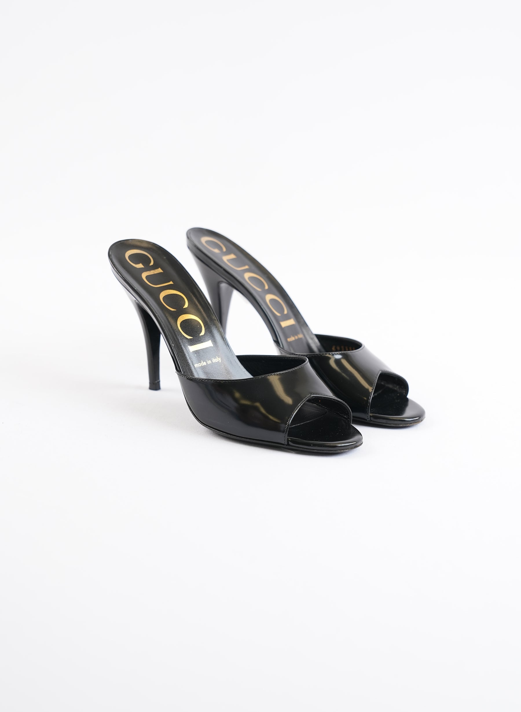 Gucci Polished Calfskin Scarlet Slides