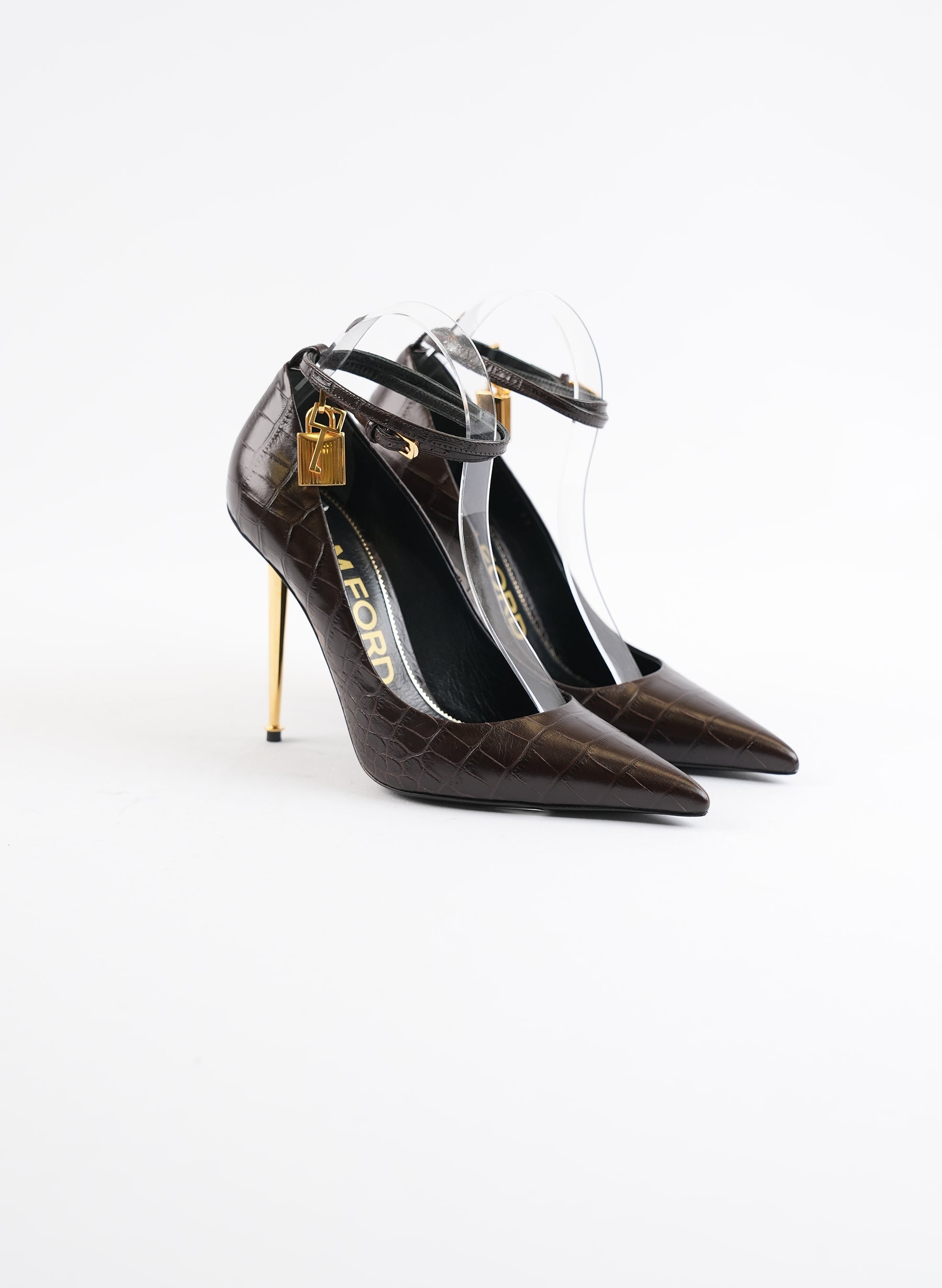 Tom Ford Lock Ankle Strap Heels