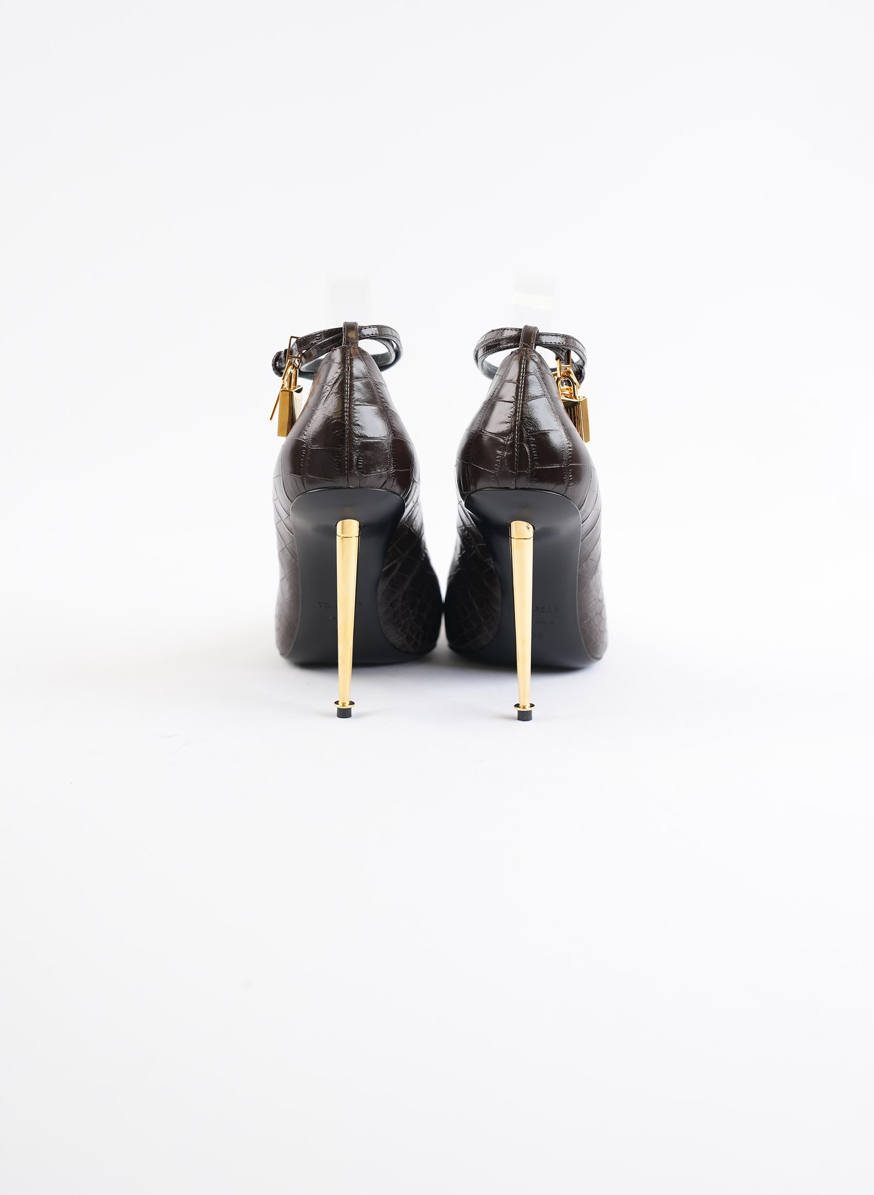 Tom Ford Lock Ankle Strap Heels