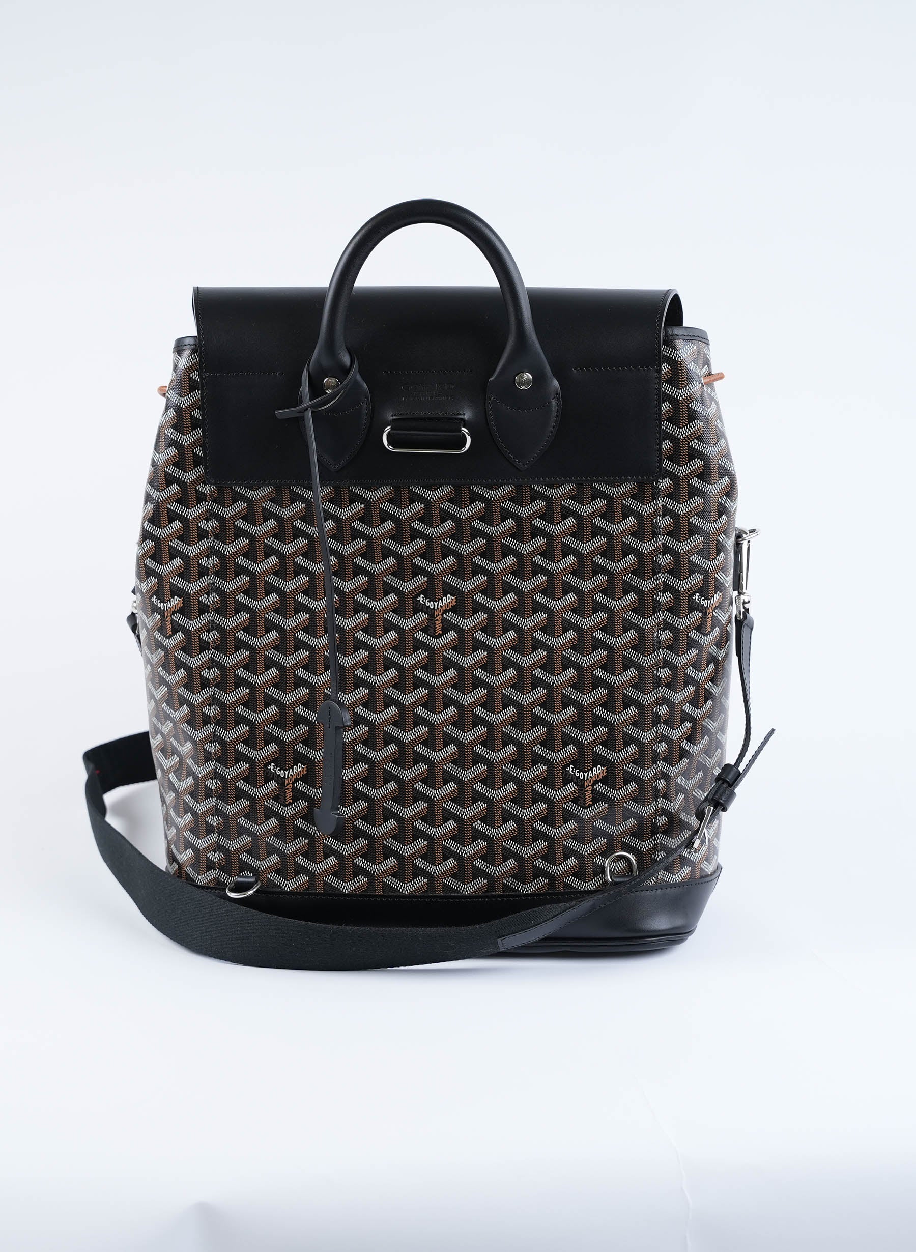 Goyard Goyardine Calfskin Alpin MM Backpack Black