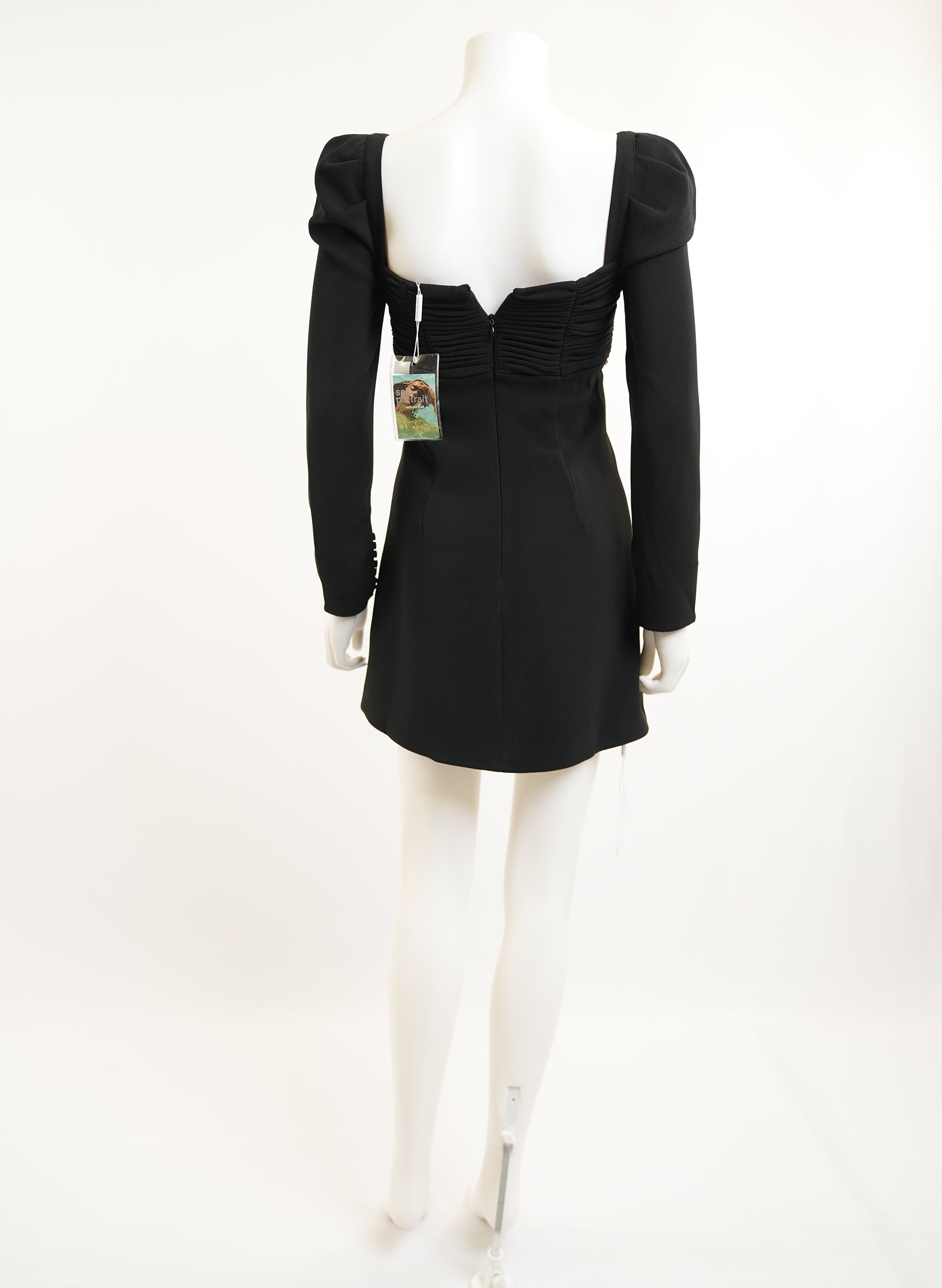 Self Portrait Crystal Embellished Black Dress
