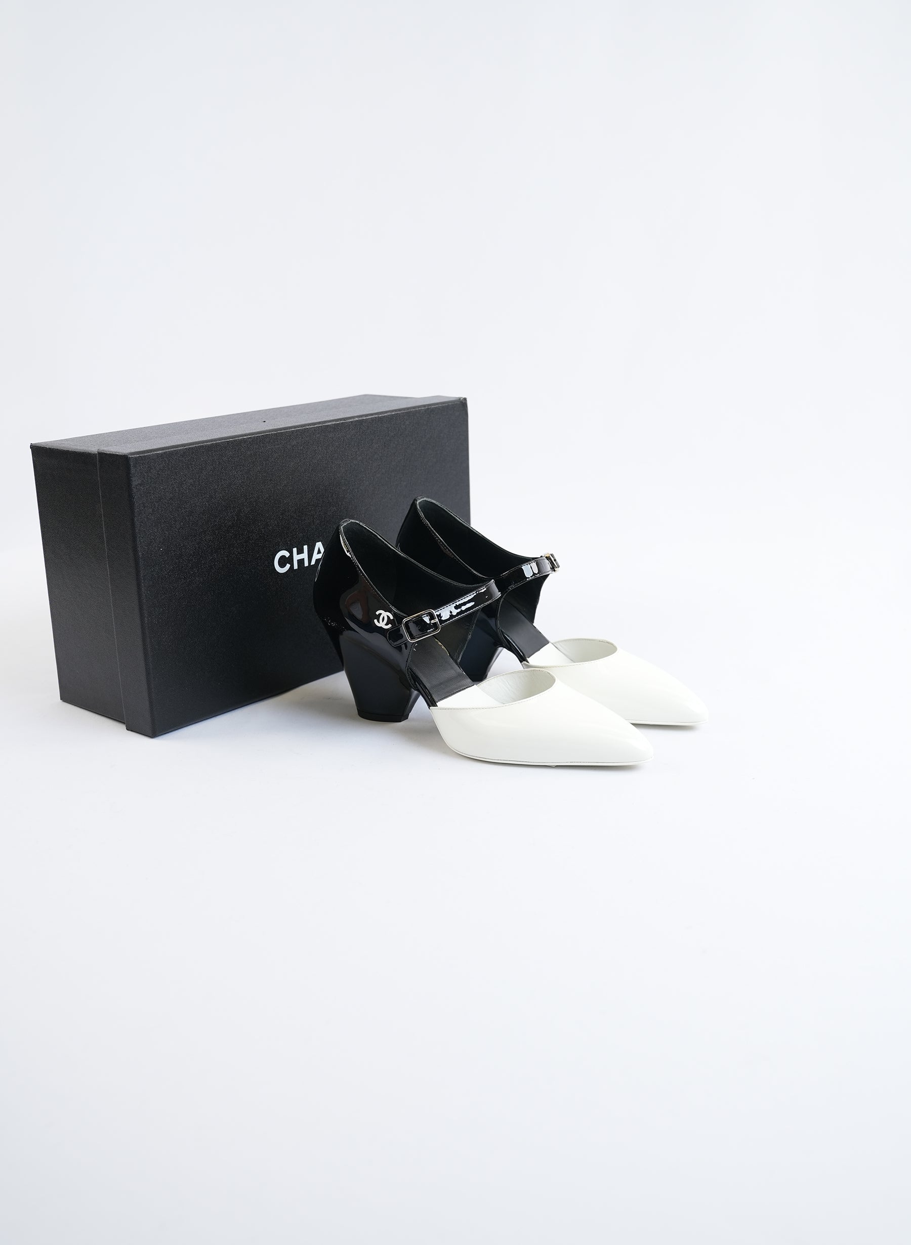 Chanel Mary Janes Patent Leather Heels
