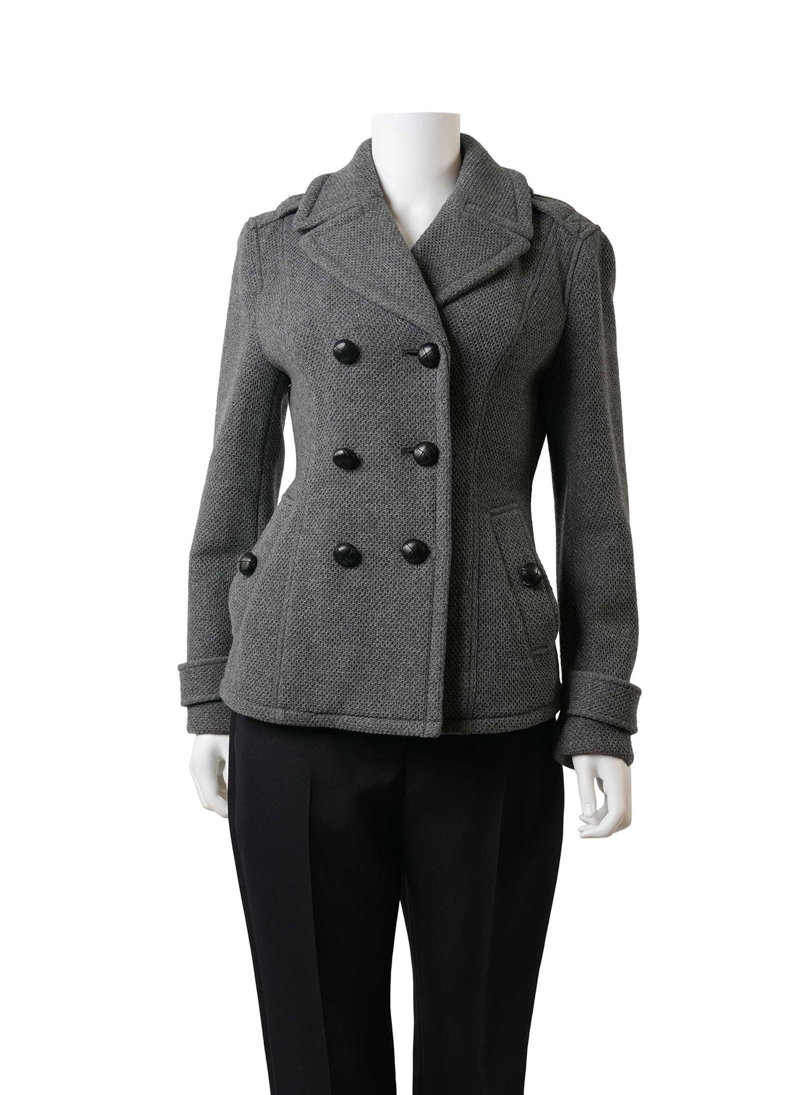 Burberry Grey Wool Coat