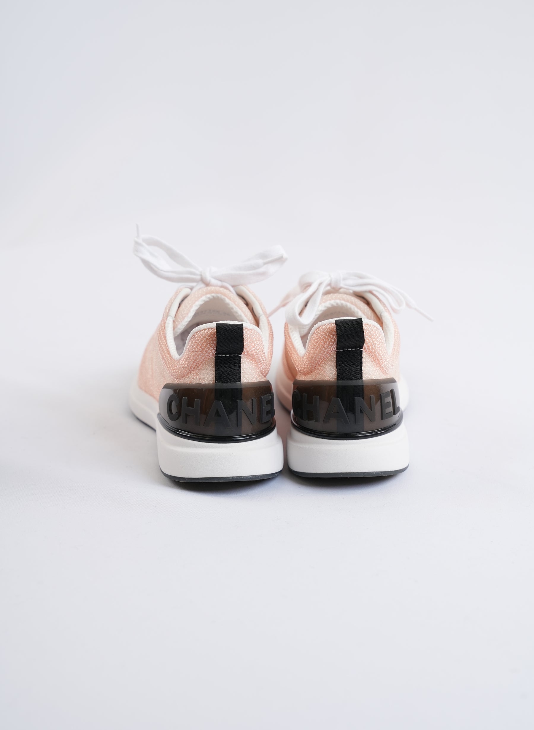 Chanel Embroidered Mesh Low Top Sneakers