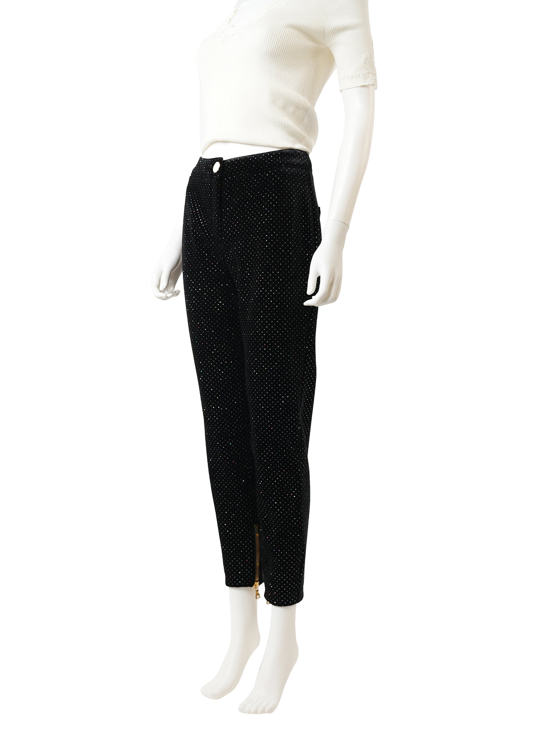 Balmain Black Velvet Pants