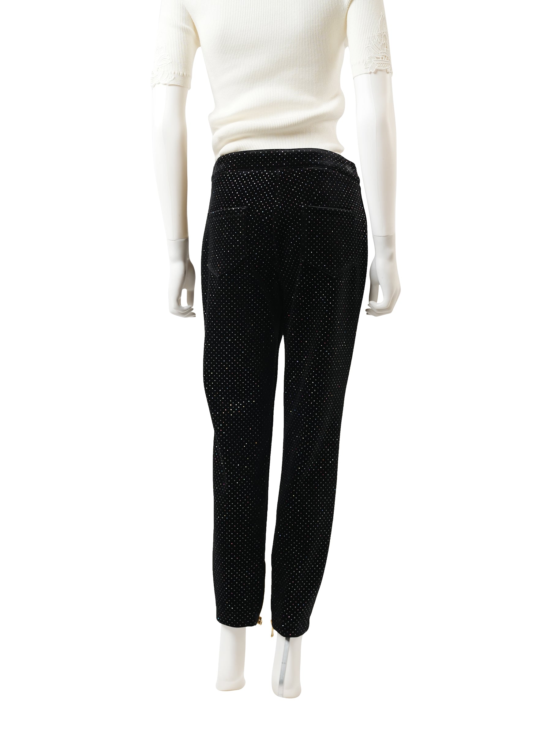 Balmain Black Velvet Pants