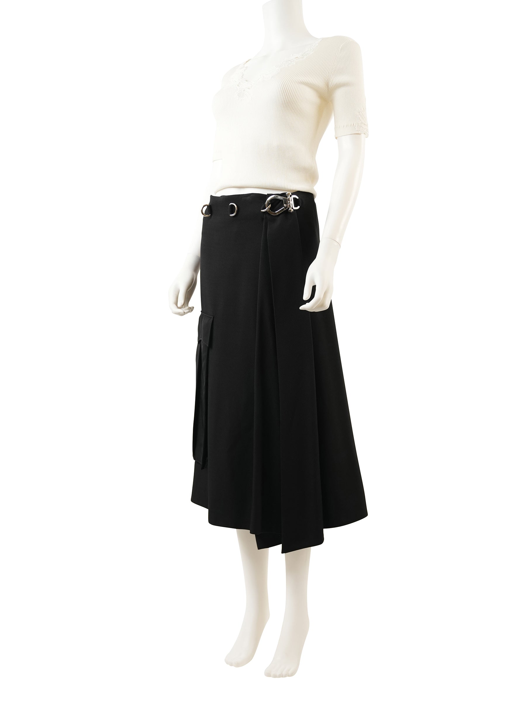 Prada Buckle Closure Skirt