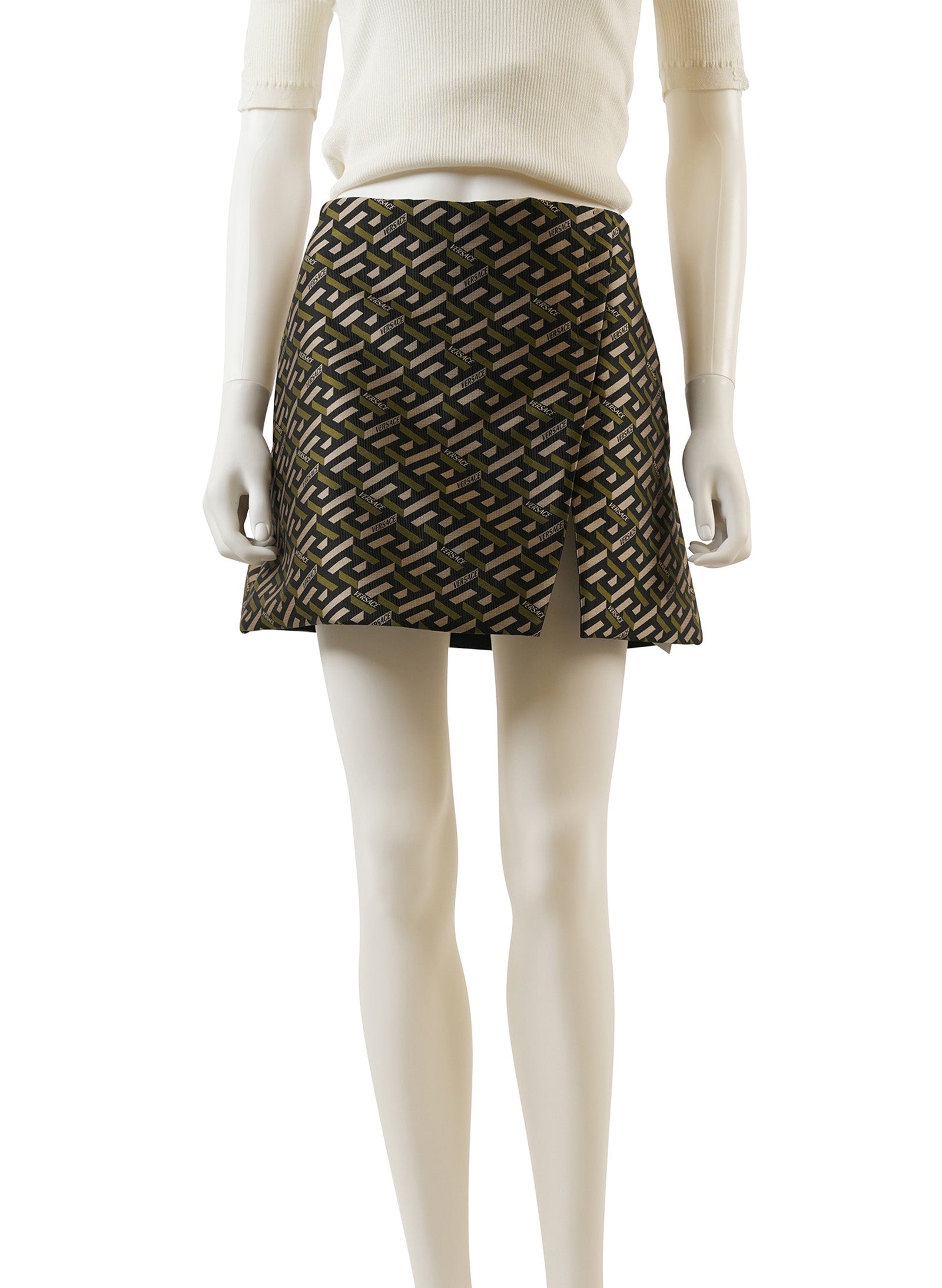 Versace La Greca Jacquard Mini Skirt