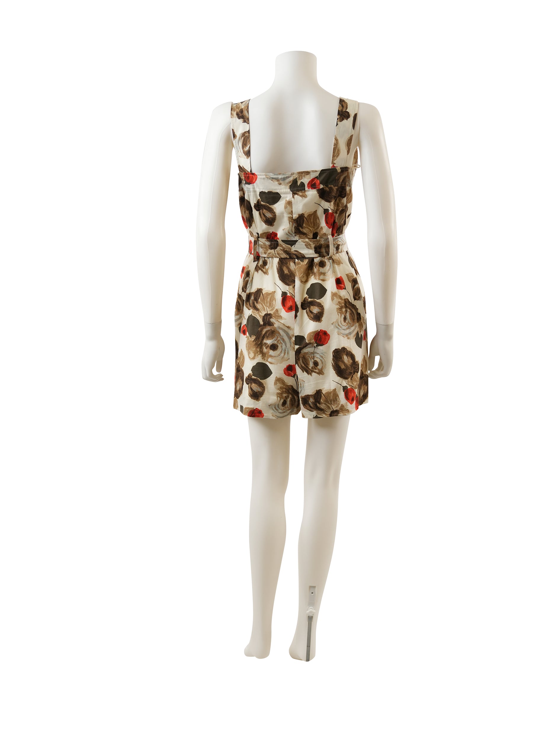 Dolce and Gabbana Playsuit Muted Floral Sleeveless Lined