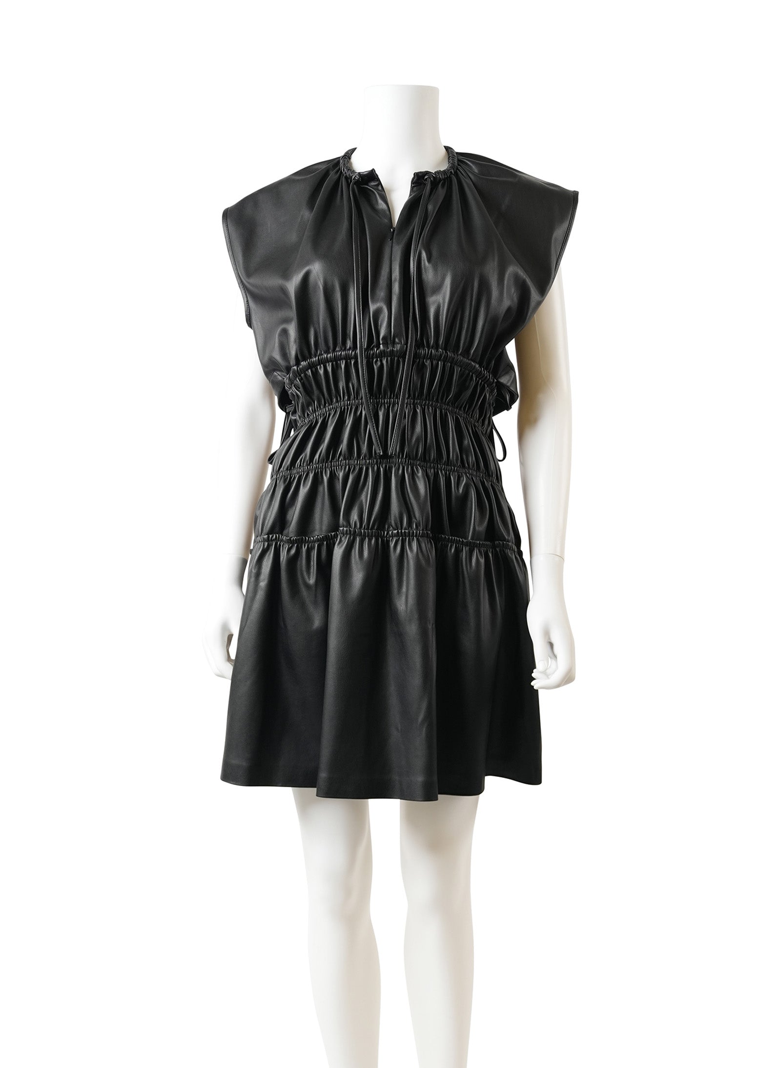 Proenza Schouler Faux Leather Drawstring Dress