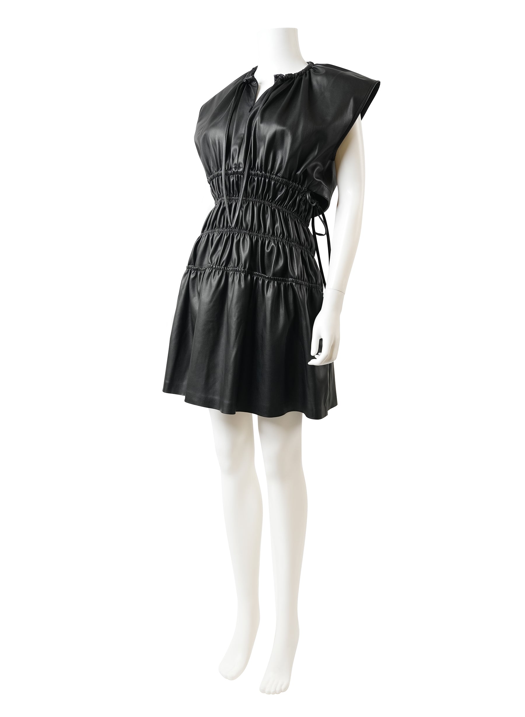 Proenza Schouler Faux Leather Drawstring Dress