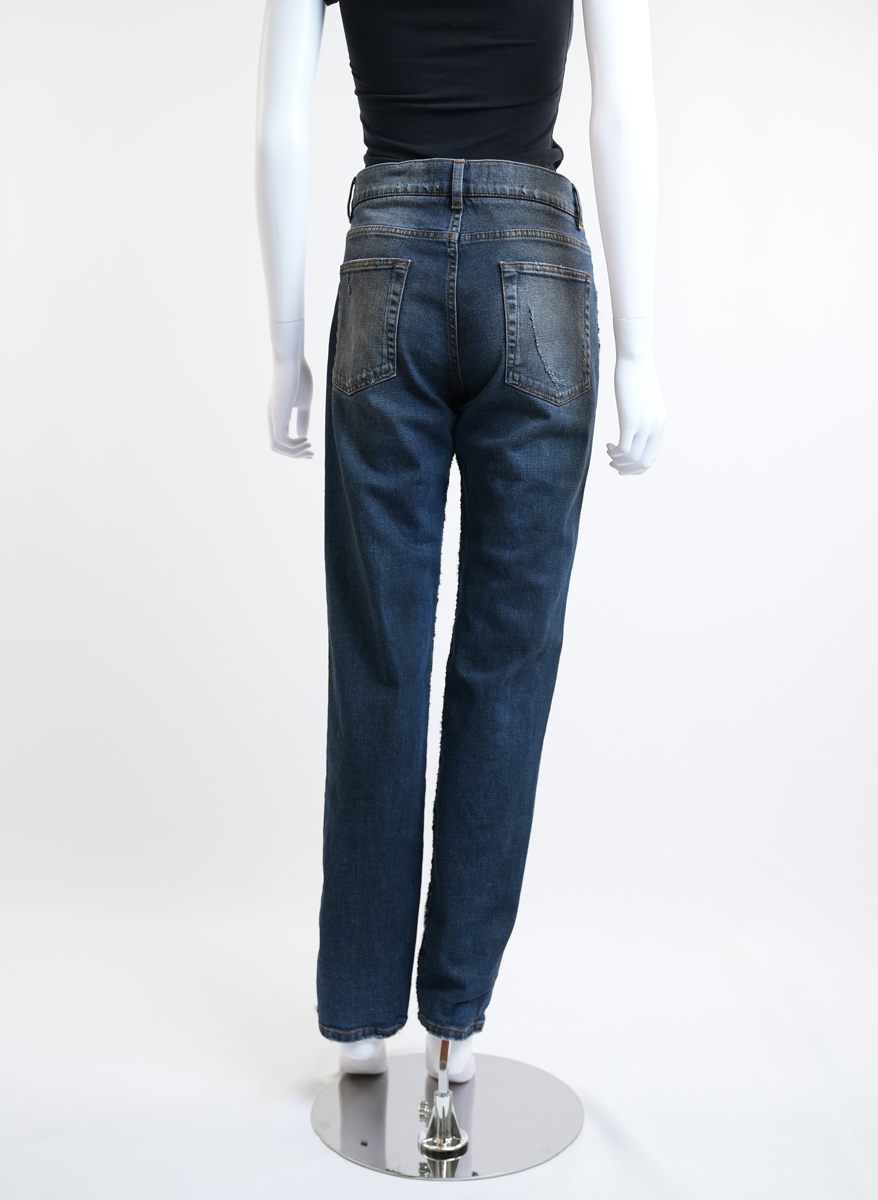 Dolce & Gabbana Check Tweed Insert Denim Pants