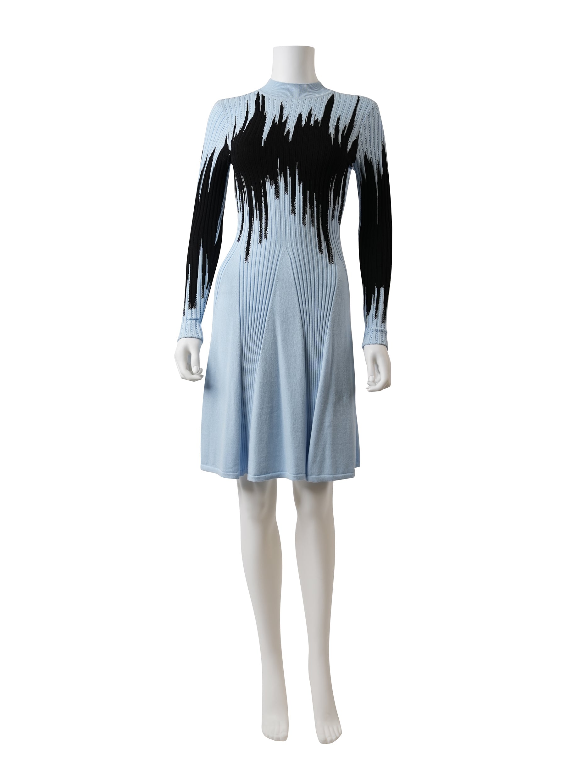 Opening Ceremony Blue Intarsia Knit Dress