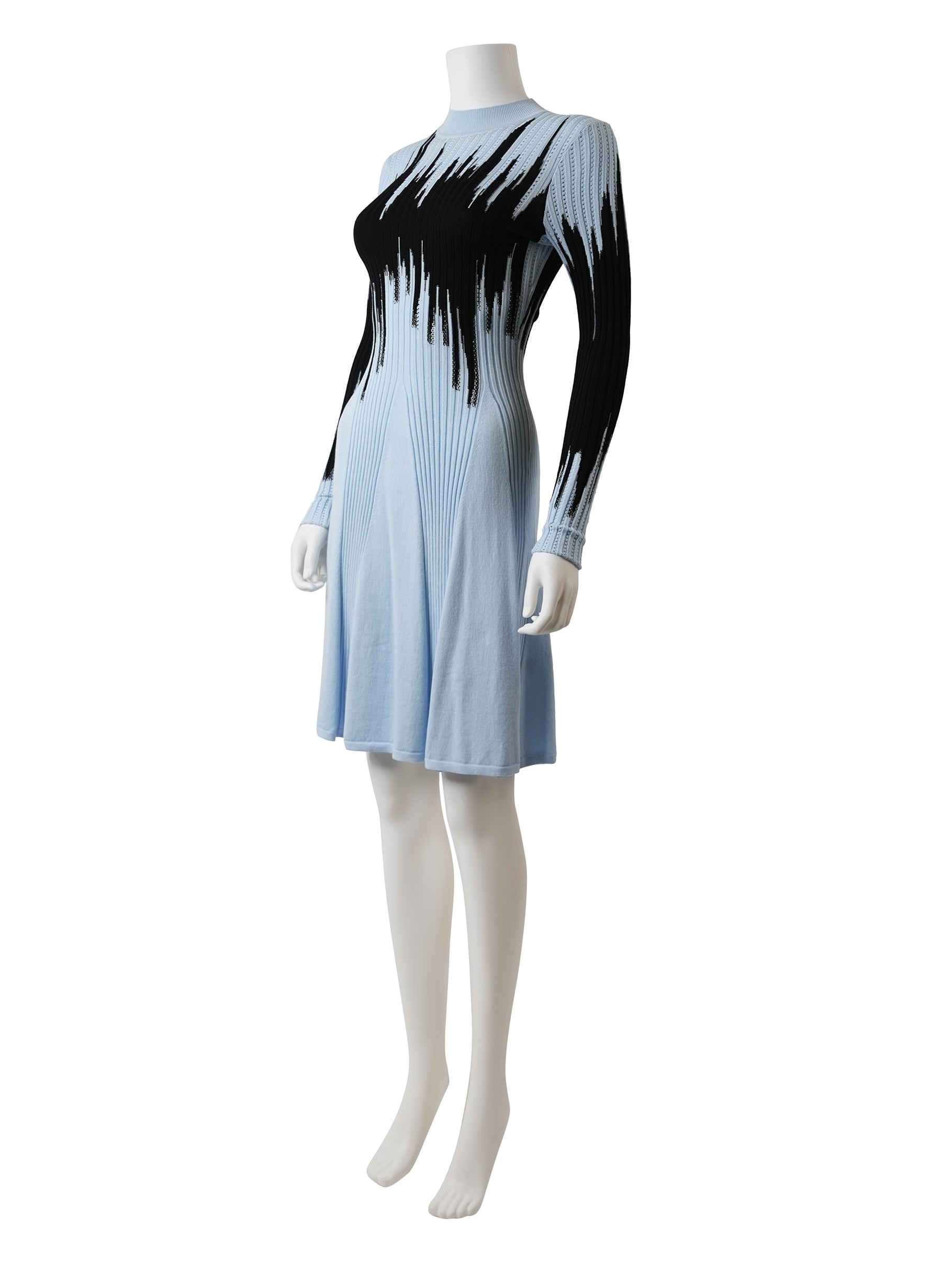 Opening Ceremony Blue Intarsia Knit Dress