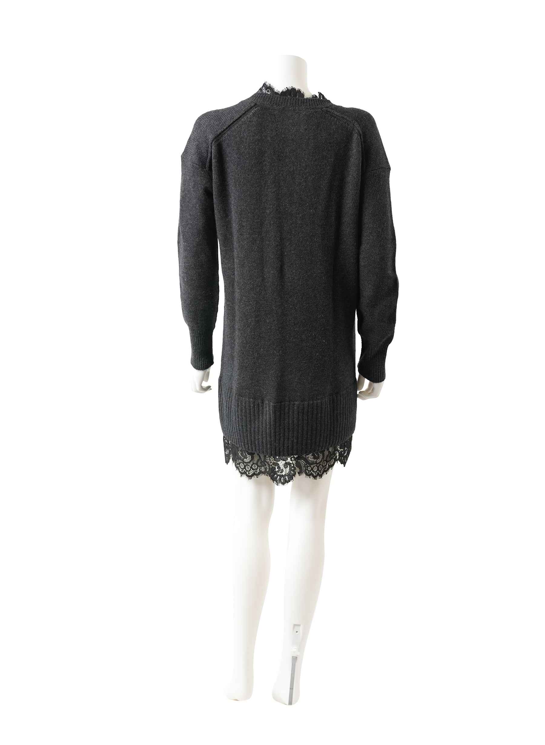 Brochu Walker Elisa Lace-Trim Sweater Dress