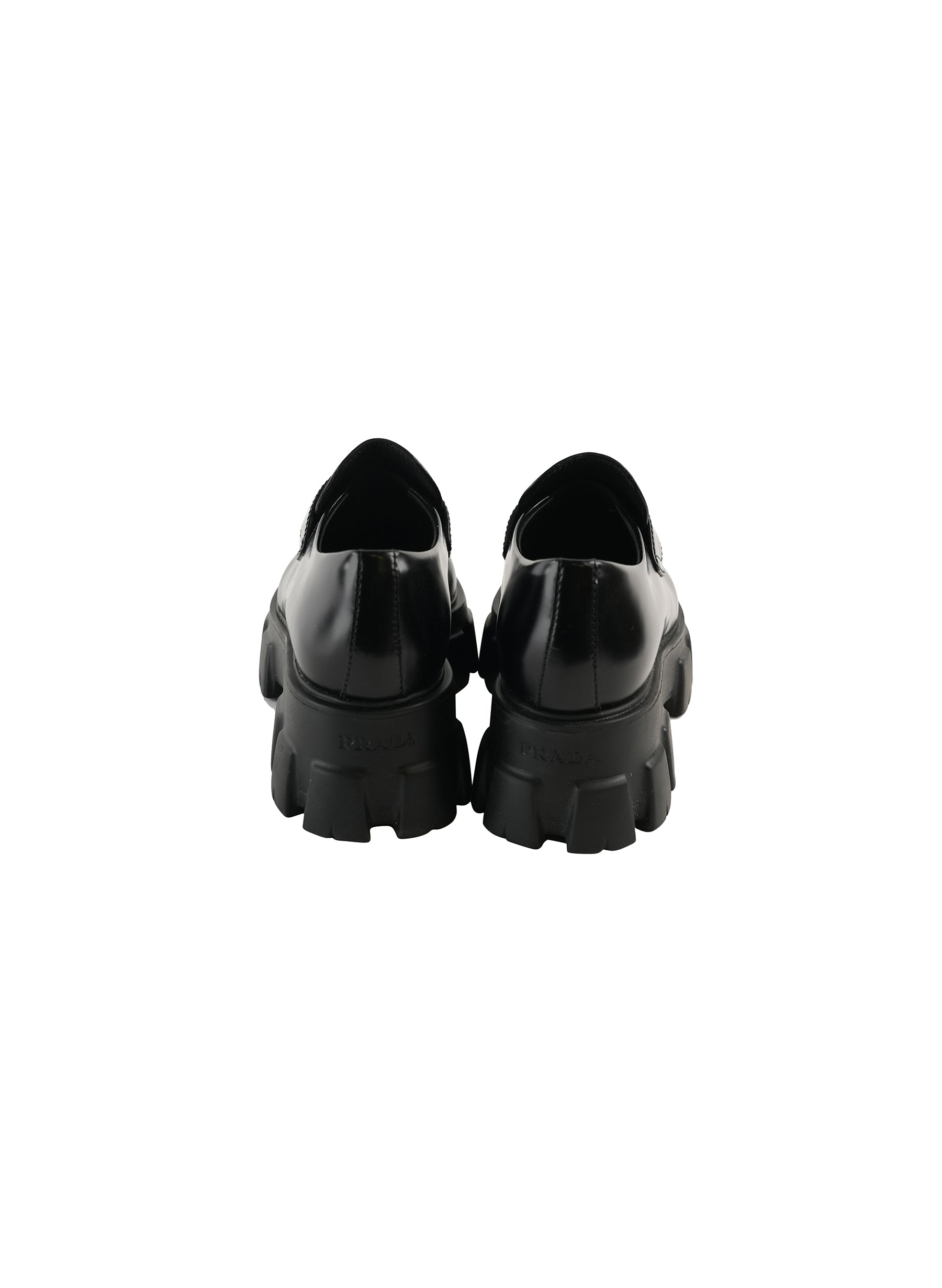 Prada Monolith Platform Leather Loafers