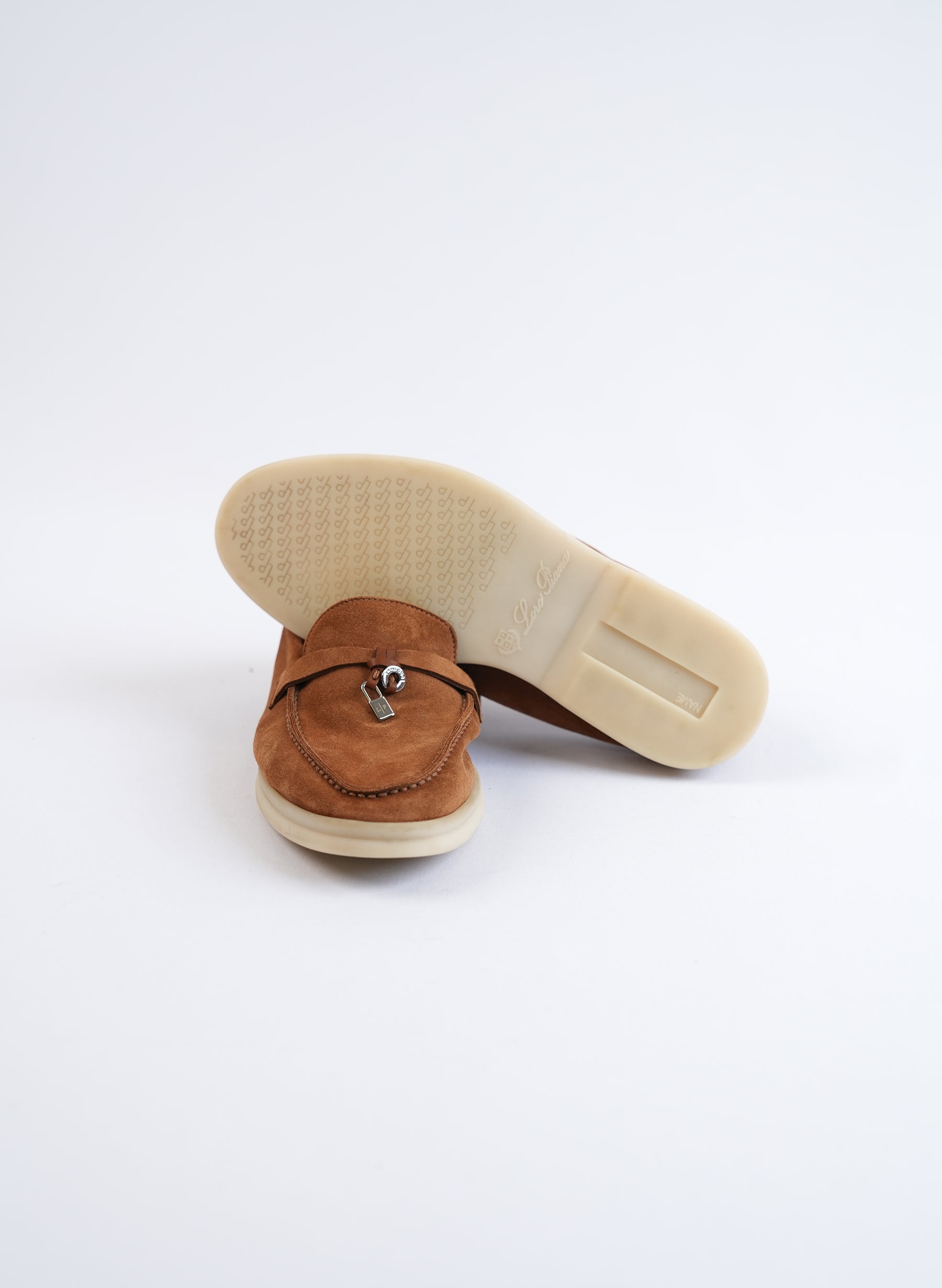 Loro Piana Light Brown Summer Charm Walk Loafers