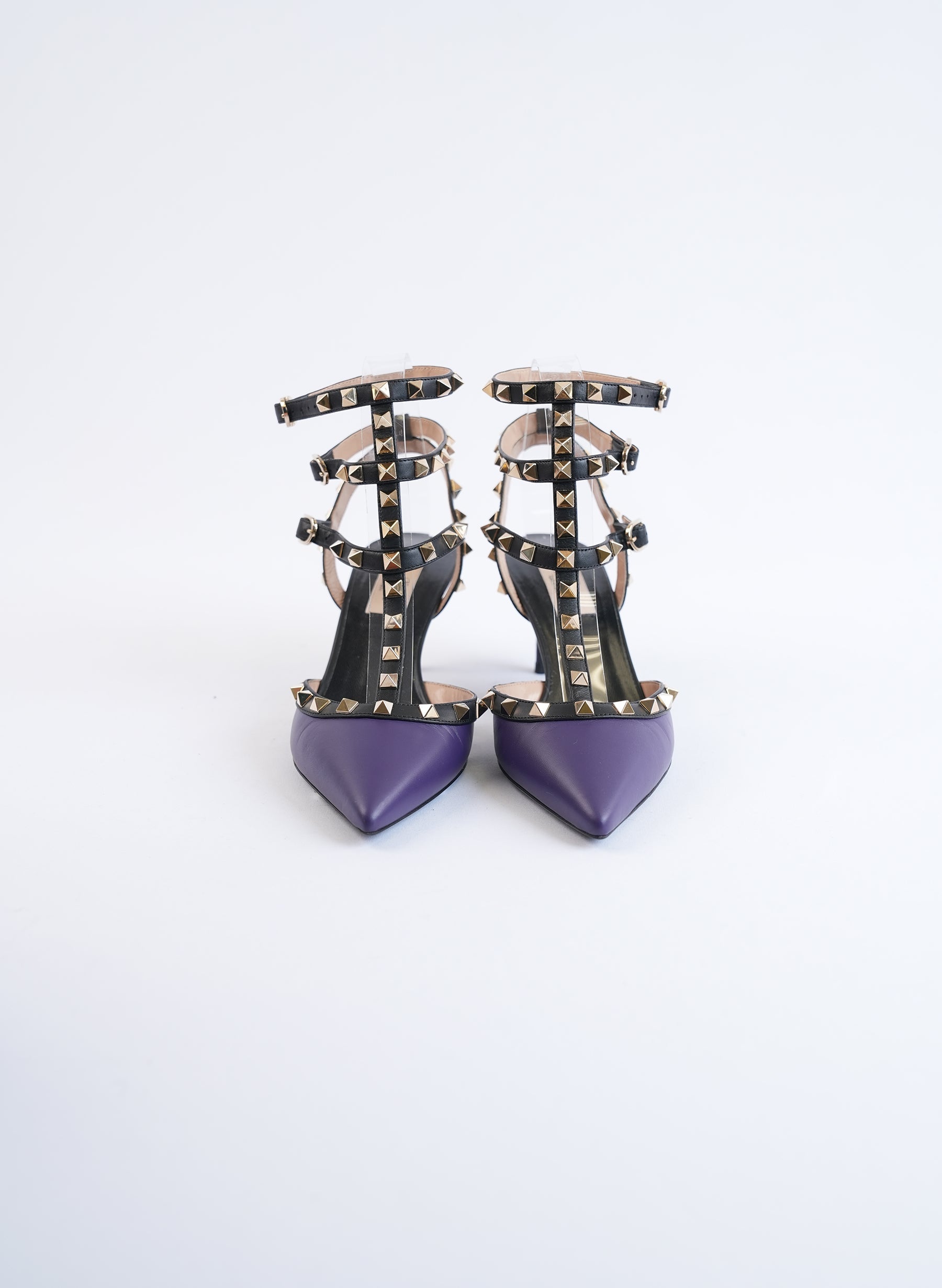Valentino Rockstud Ankle Strap Heel Pumps