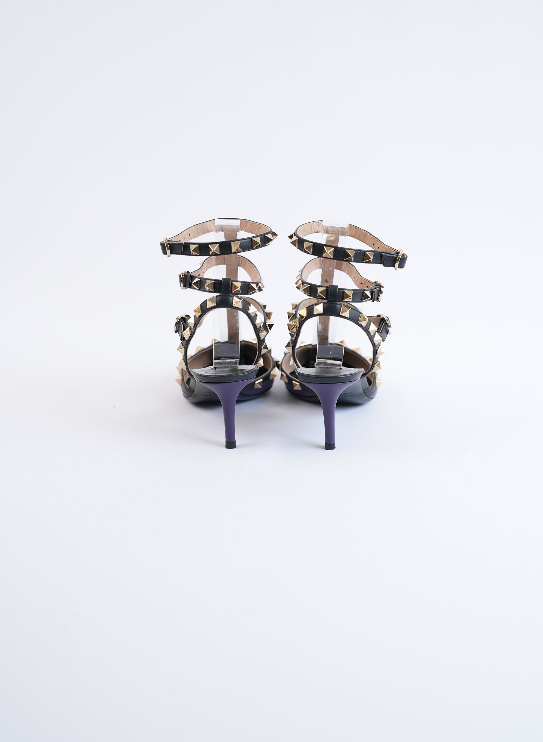 Valentino Rockstud Ankle Strap Heel Pumps