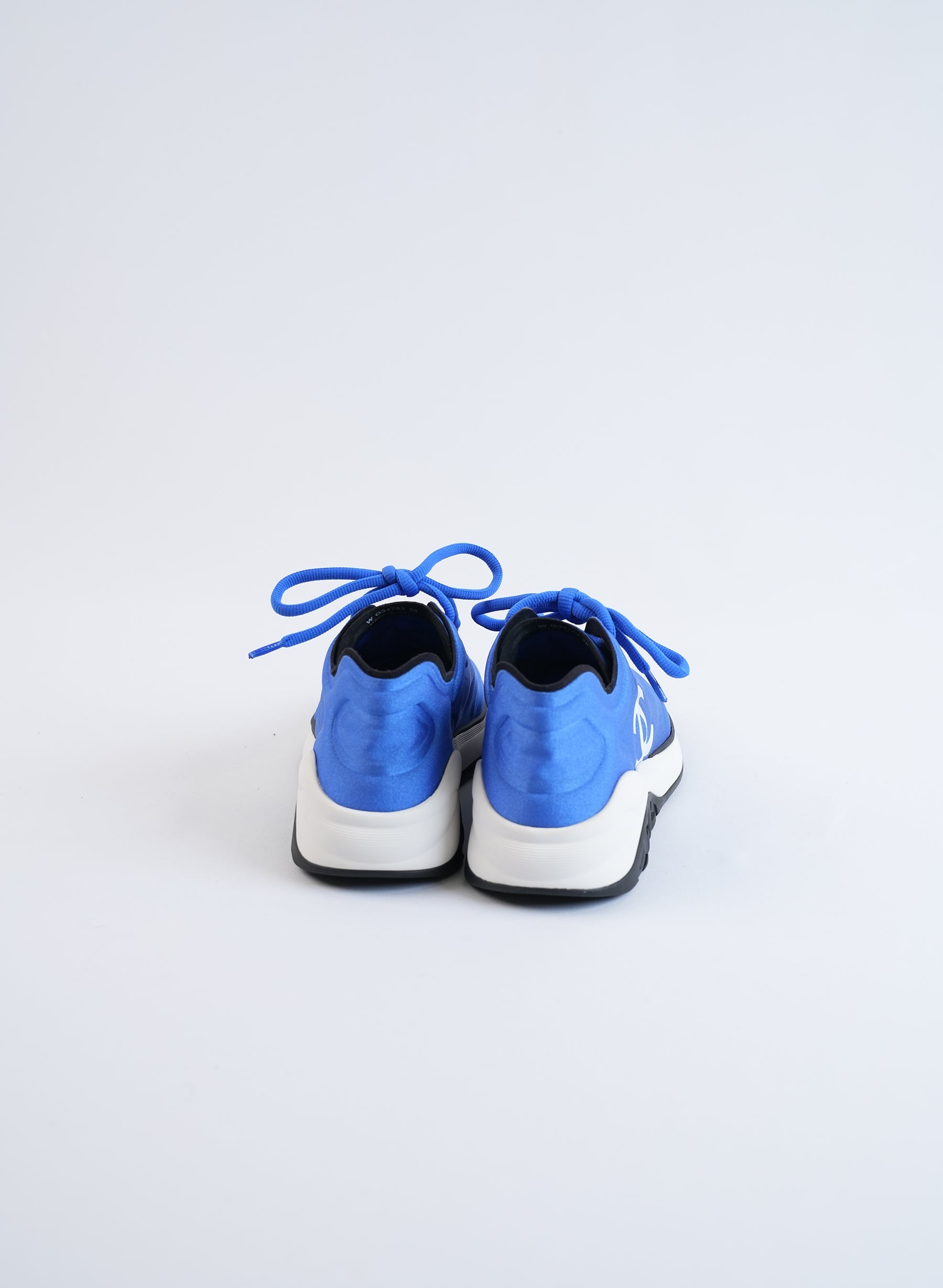 Chanel Blue Interlocking CC Logo Sneakers