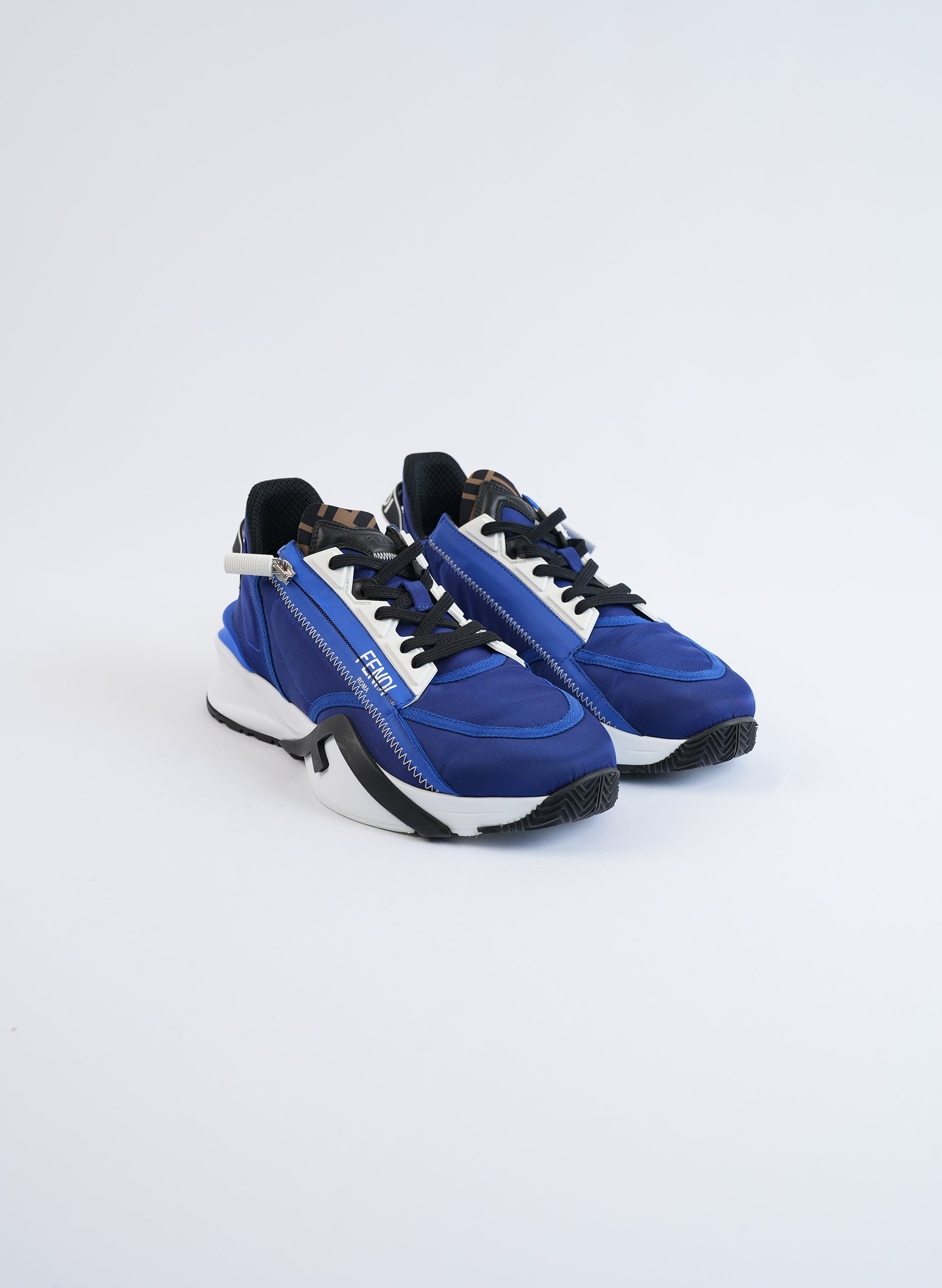 Fendi Blue Nylon Sneakers
